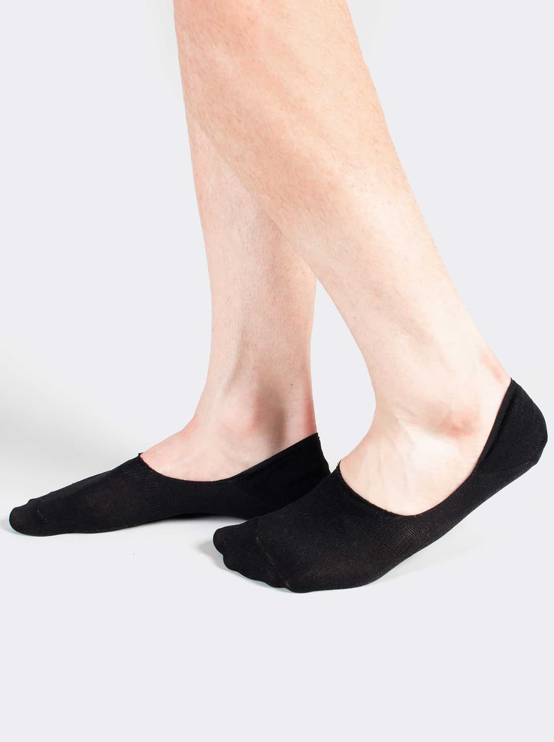 Unisex Mercerized Cotton No-Show Socks with Non-Slip Heel - 6 Pairs