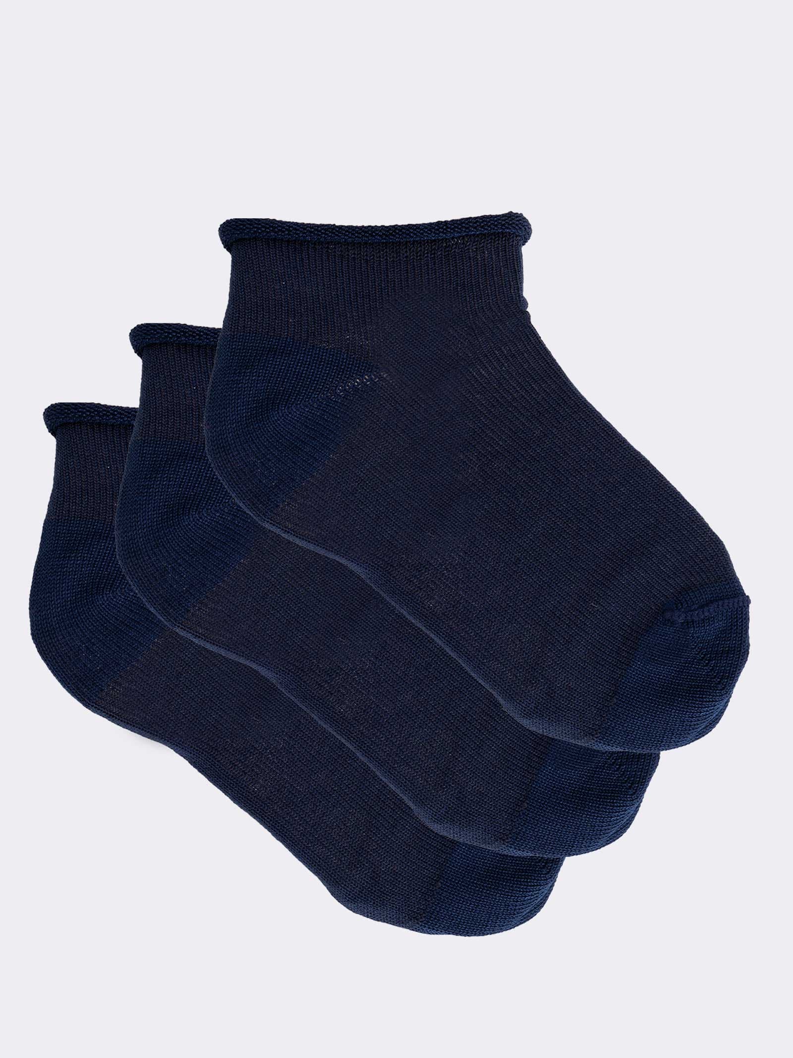 Pack de 3 Pares de Calcetines para Bebé en Algodón Fresco Made in Italy - Puño Cortado - 0-3 Años