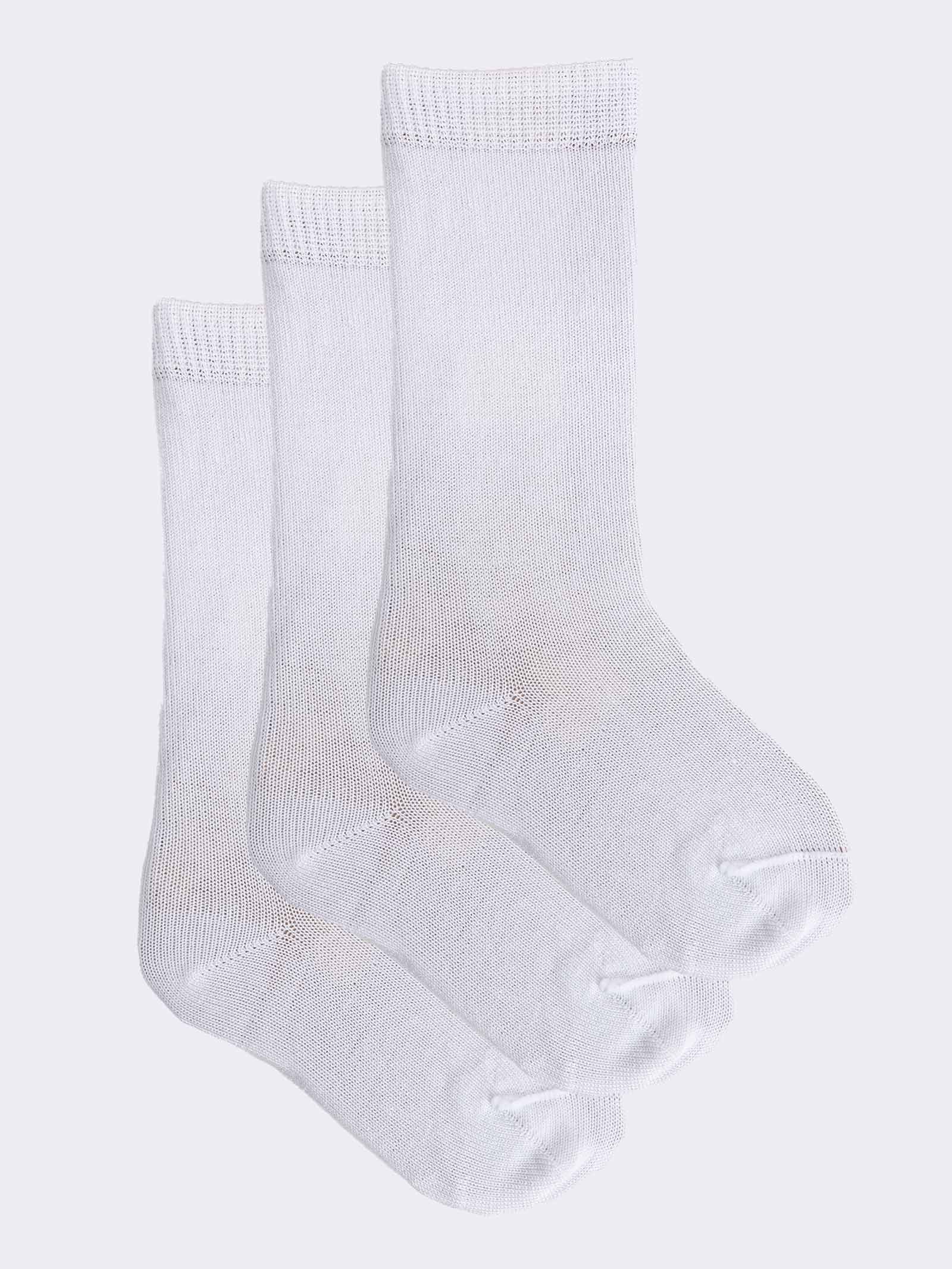 3er-Pack Langschaft-Babysocken 0-2 Jahre, Einfarbig, Kühles Baumwolle, Made in Italy - Image 1