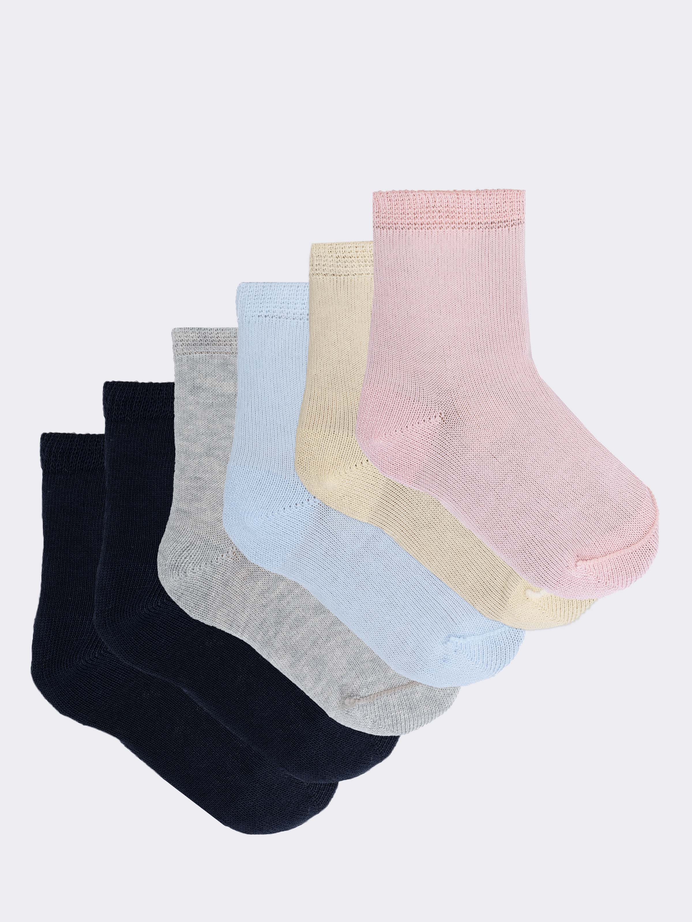 Lot de 6 Paires de Chaussettes Courtes Bébé en Coton Chaud - Fabriqué en Italie - Image 1
