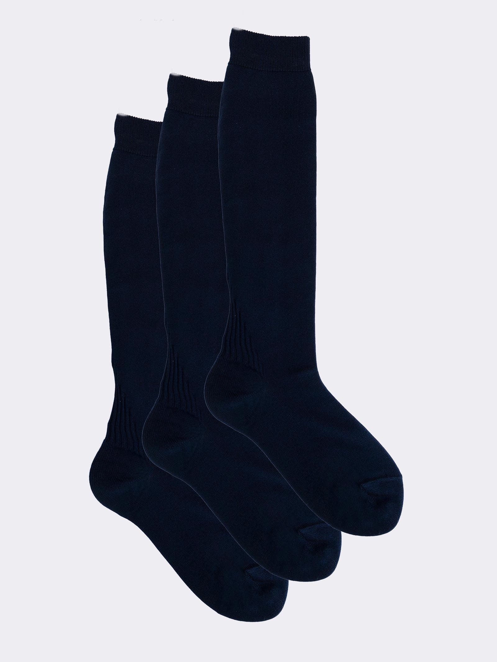 6 Paar lange Kindersocken aus frischer Baumwolle - Made in Italy