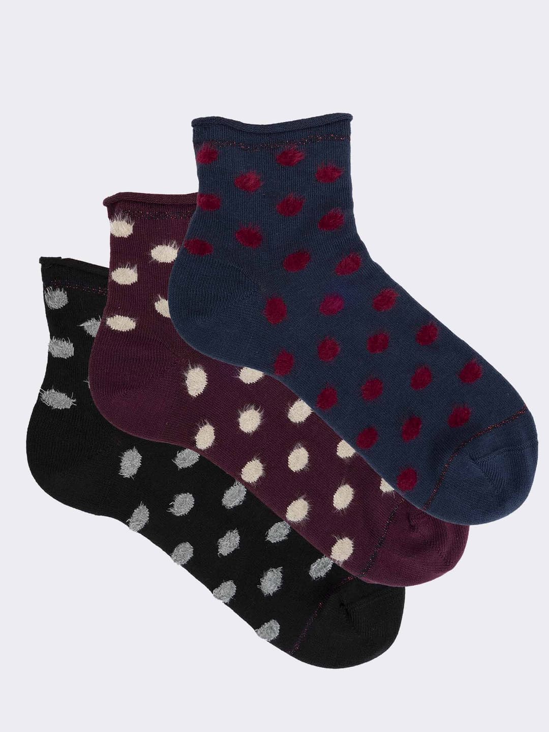 Women's Warm Cotton Polka Dot Ankle Socks