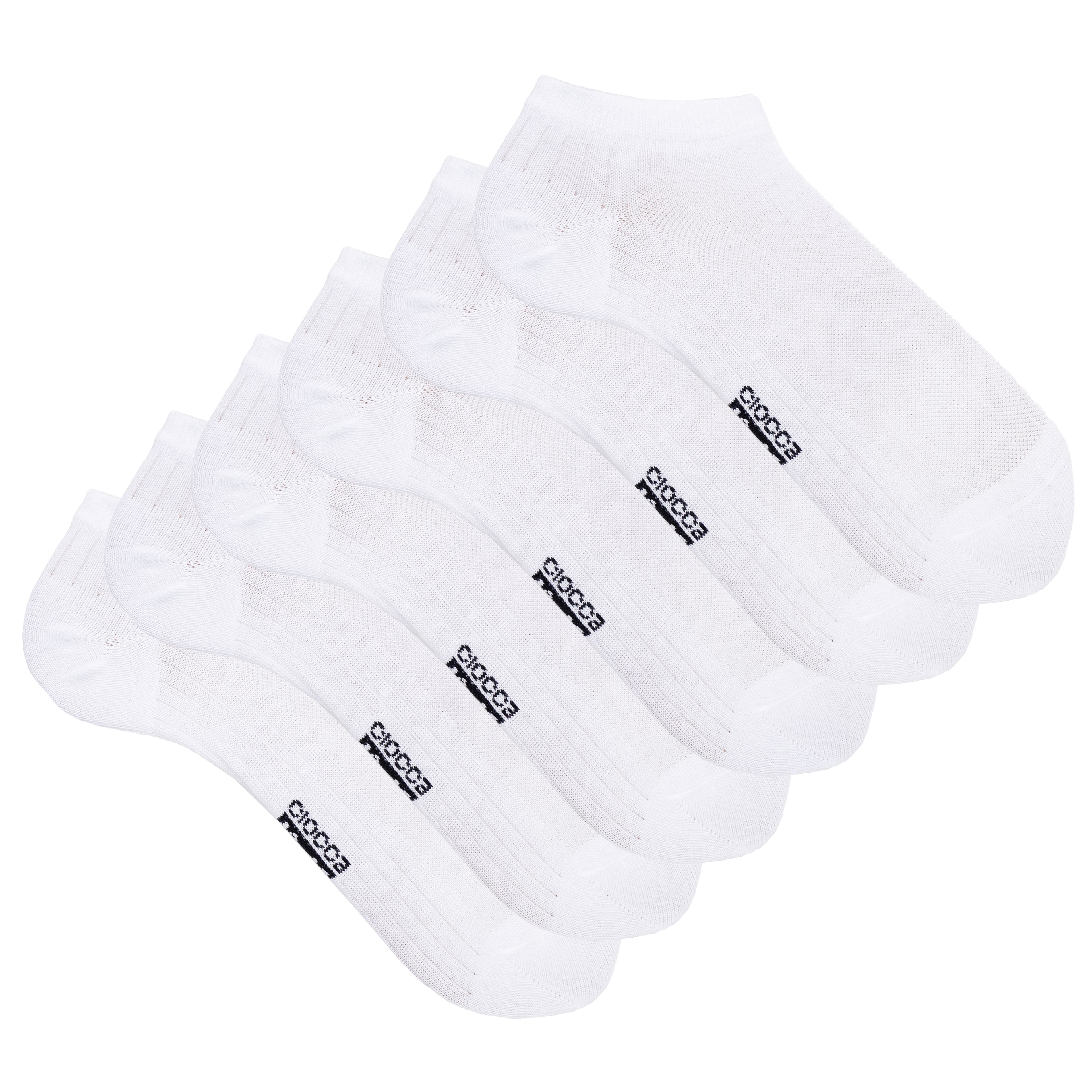 6 Paar Herren-Sneakersocken aus frischer Baumwolle, unifarben - Image 1