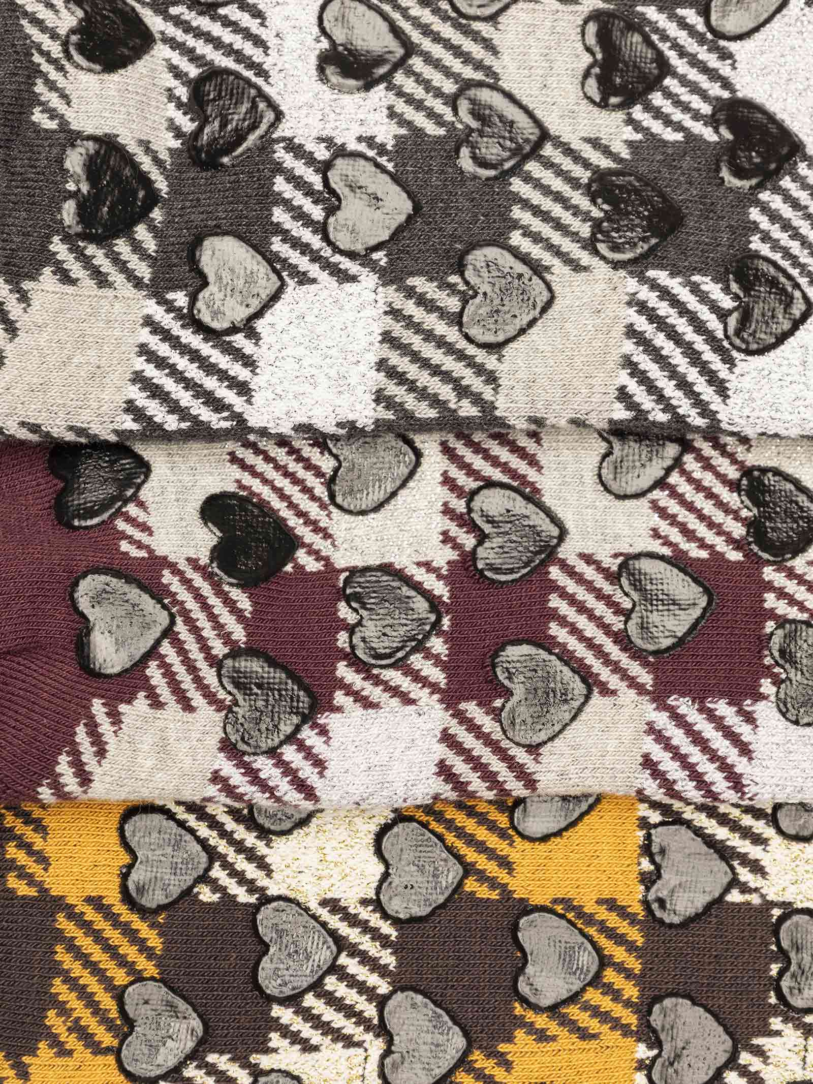 Damen Rutschfeste Karierte Warme Baumwollsocken - Kurze Länge - Image 2