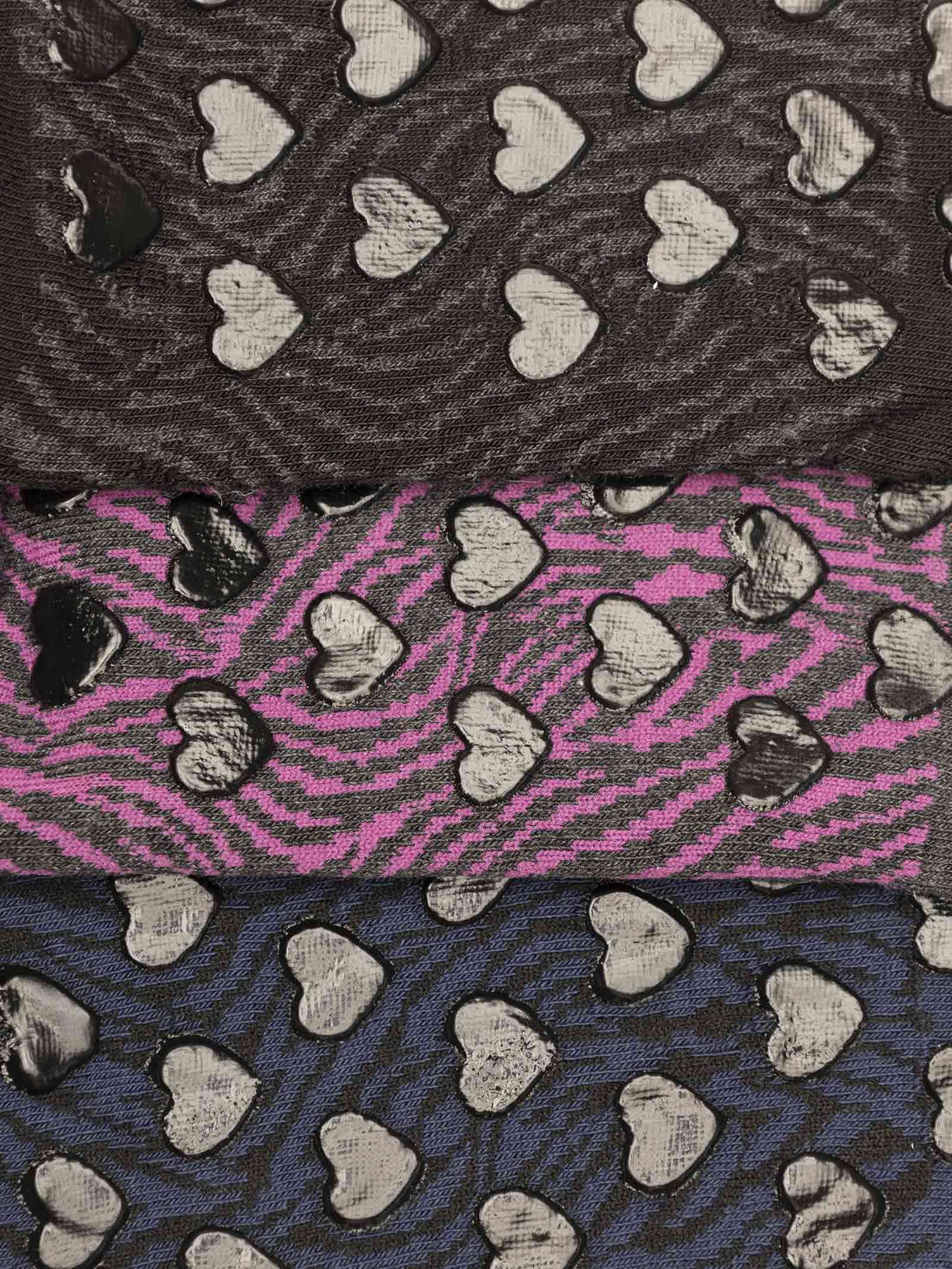 Women's Non-Slip Zebra Print Socks with Lurex Details - Trendy Design - Image 2