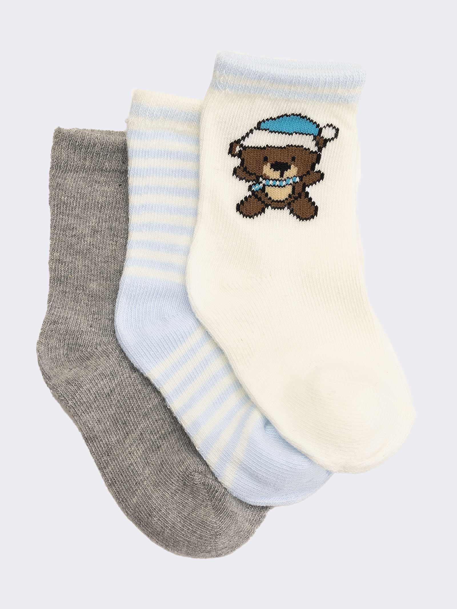 Chaussettes Courtes à Motifs pour Bébé - Coton Chaud pour l'Hiver - Image 1