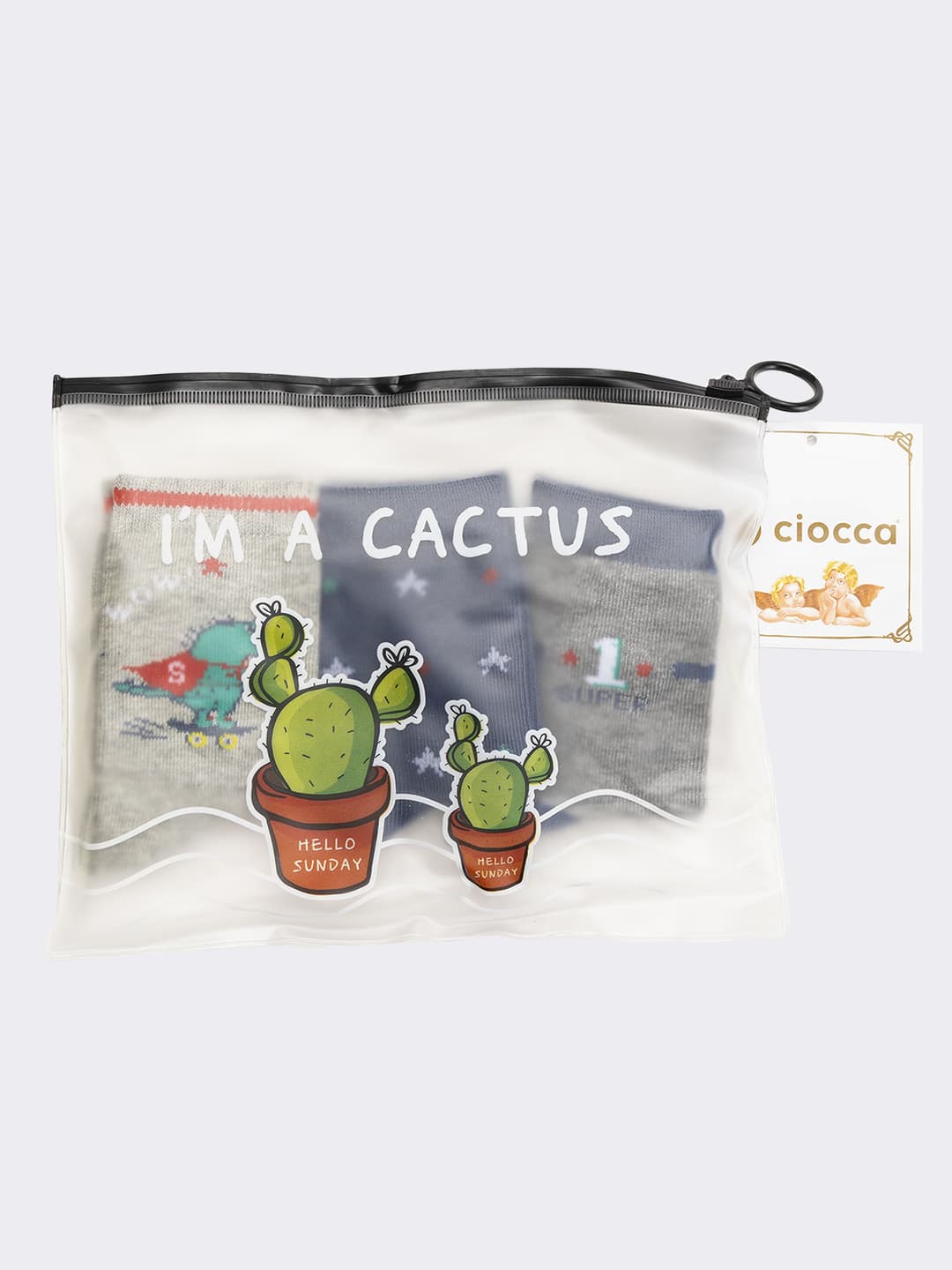 Set di Calzini Fantasia per Bambini - Confezione Regalo Cactus