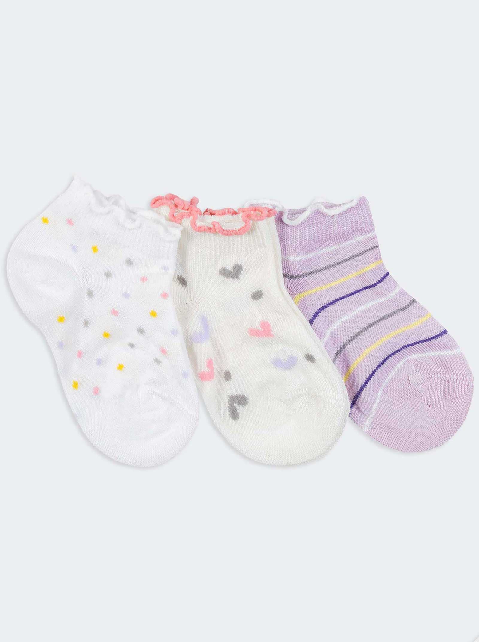 Baby Fancy Ankle Socks with Ruffle - Cool Cotton - Image 1