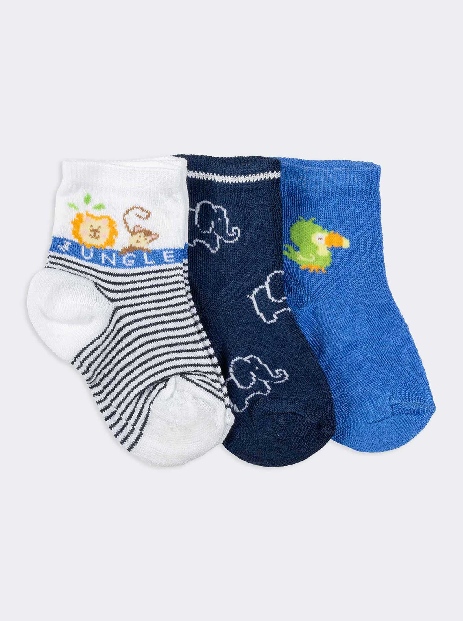 Baby Short Jungle Fantasy Socks - Soft Cotton - Image 1