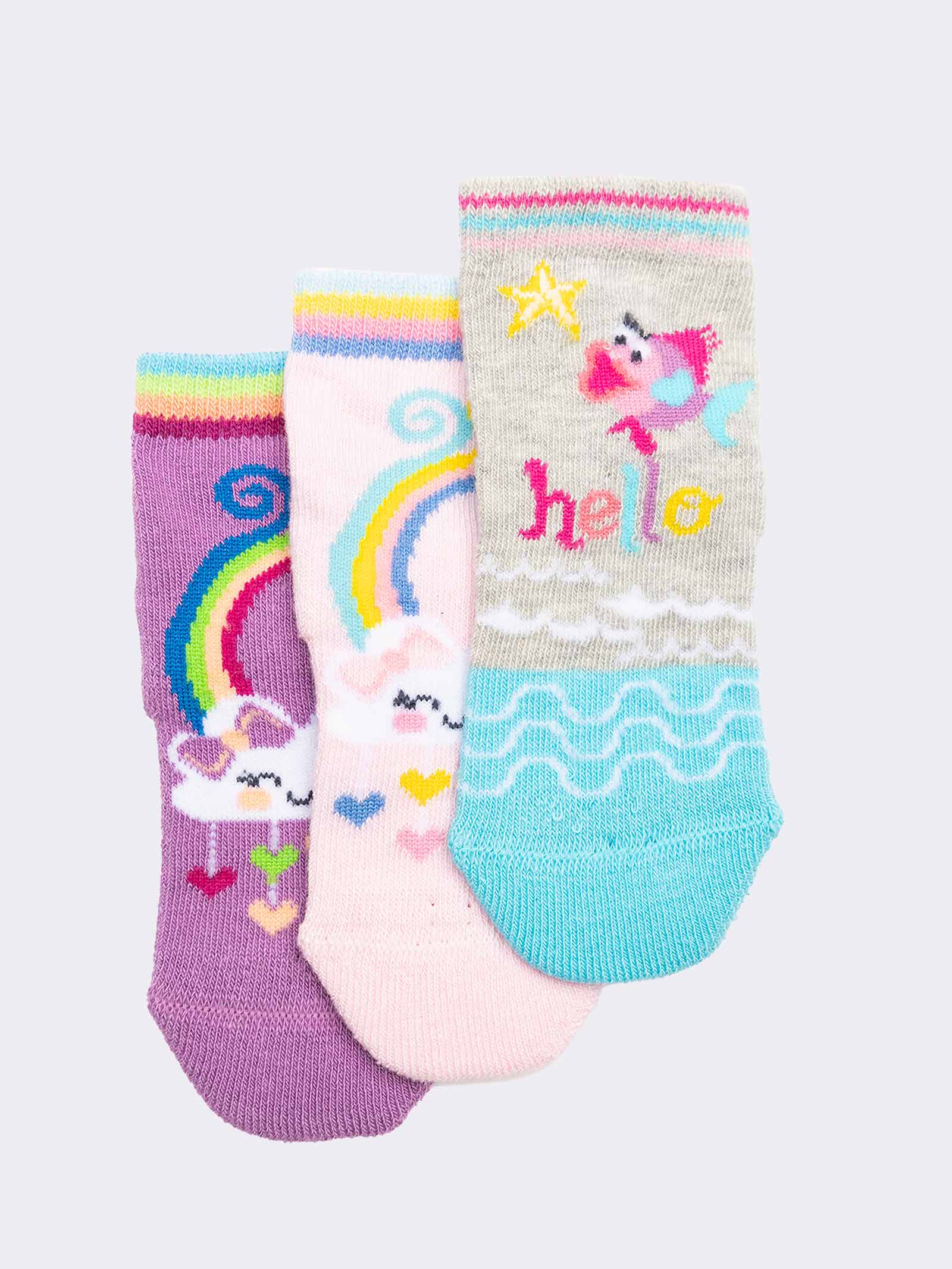 Calcetines Fantasía para Bebé - Diseño Colorido y Vibrante