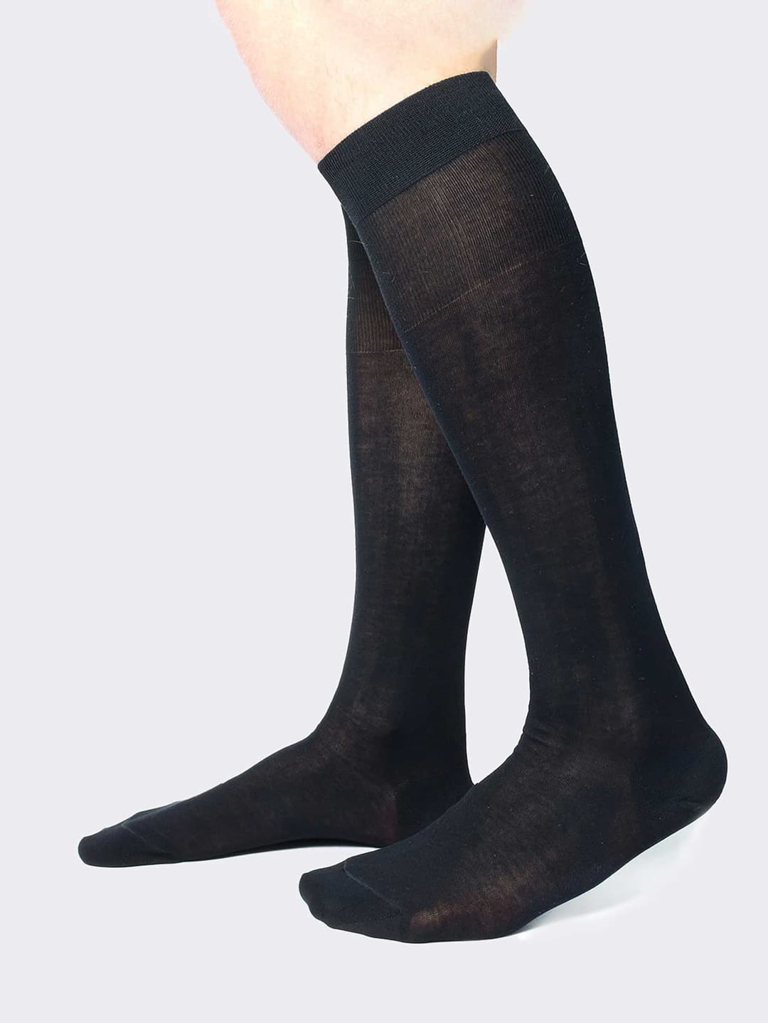 Chaussettes longues 100% fil d'Écosse lisses - 6 paires
