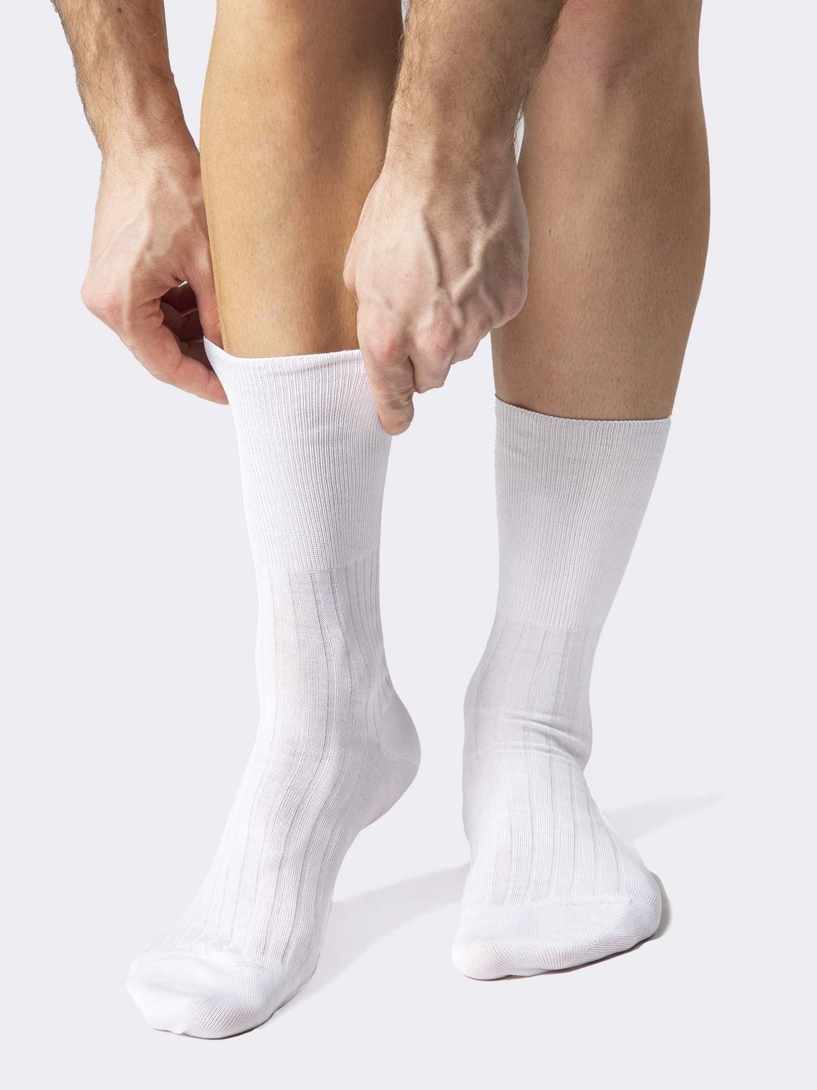 Short Medical Socks in Lisle Thread, Non-Elastic - Made in Italy - Image 2