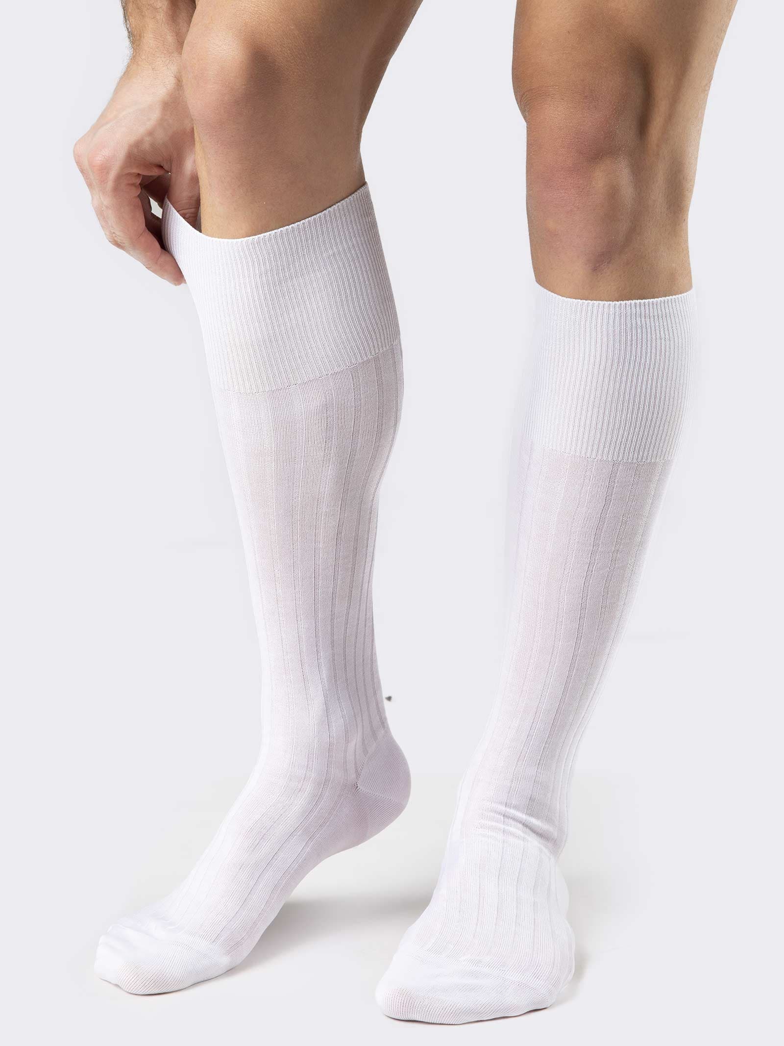 Lisle Thread Knee-High Medical Socks, Non-Elastic - Made in Italy - Image 2