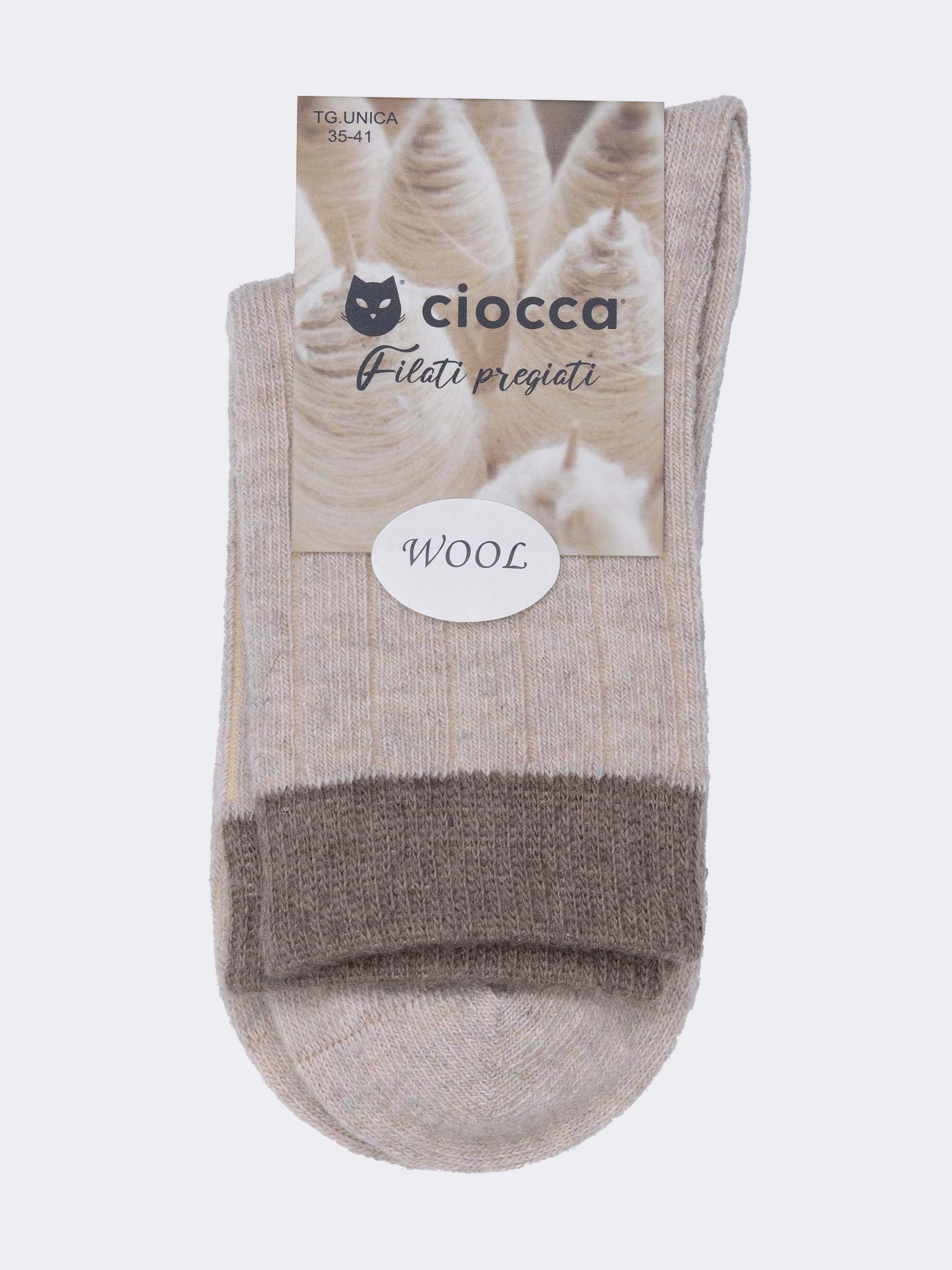 Pack 6 Pares Calcetines Cortos de Mujer con Canalé Ancho y Lana - Image 2