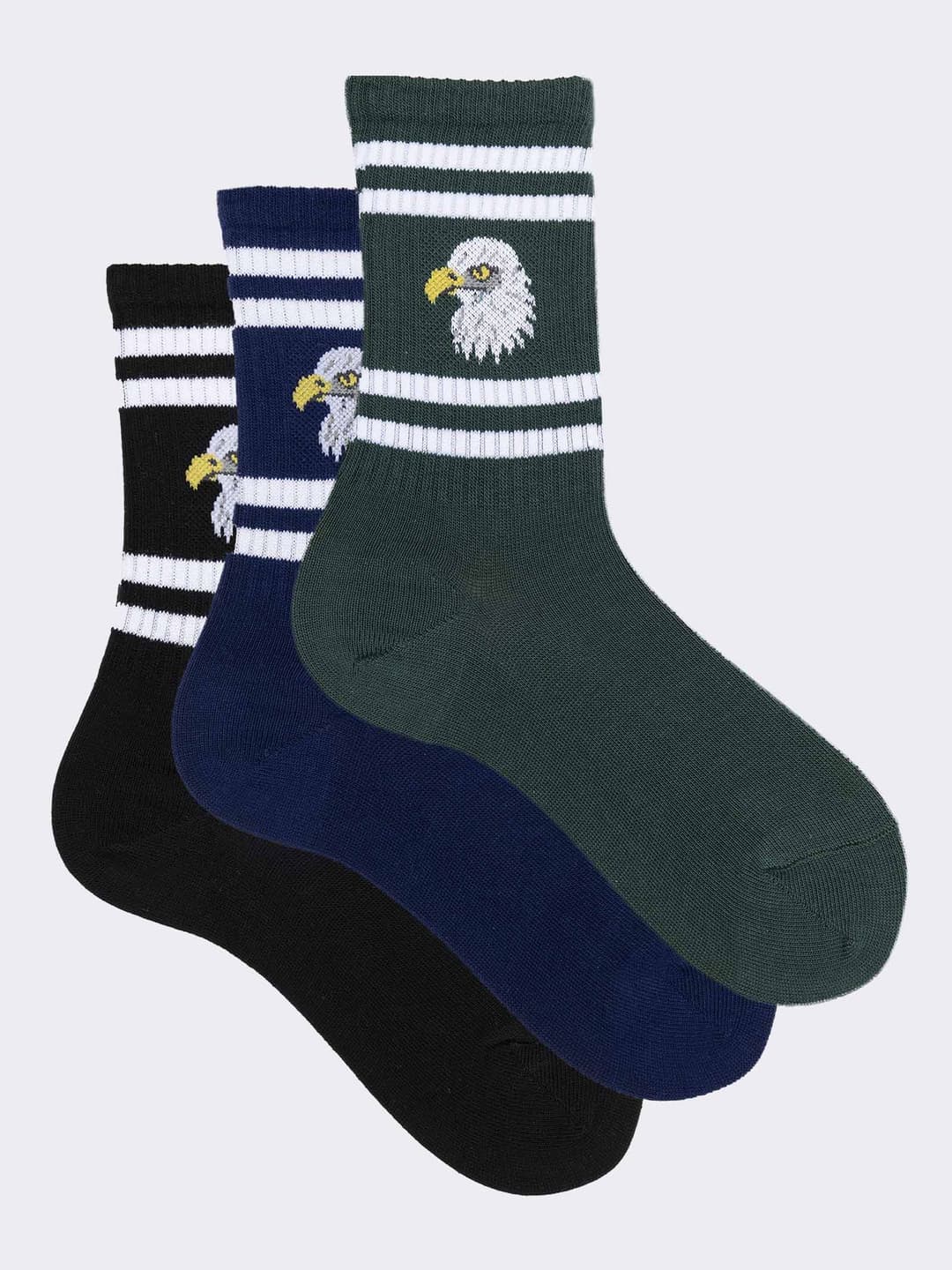 Calcetines Cortos para Niño con Diseño de Águila en Algodón