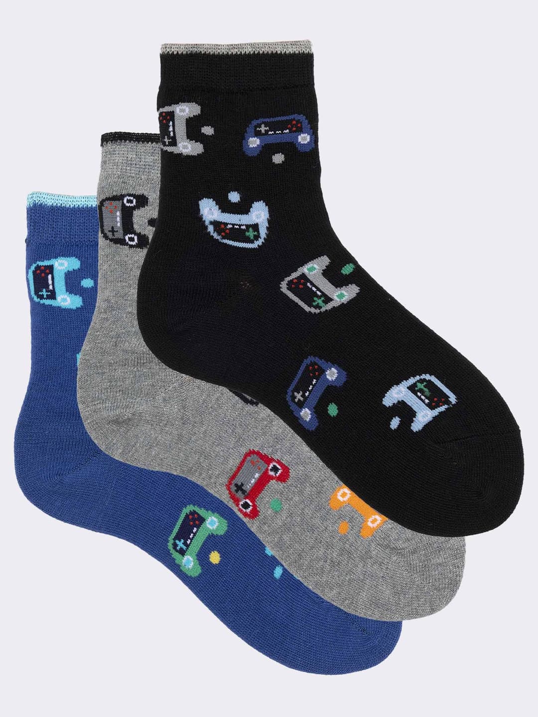 Calcetines Cortos para Niños con Motivos de Videojuegos en Algodón Caliente