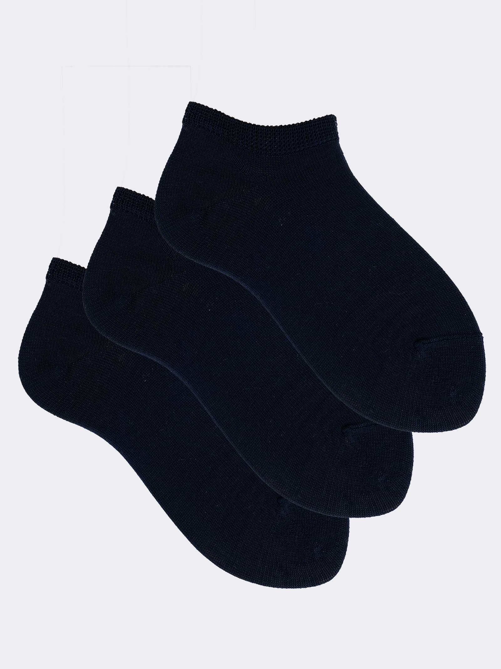 3 Paar Kinder-Kurzsocken aus Frischer Einfarbiger Baumwolle
