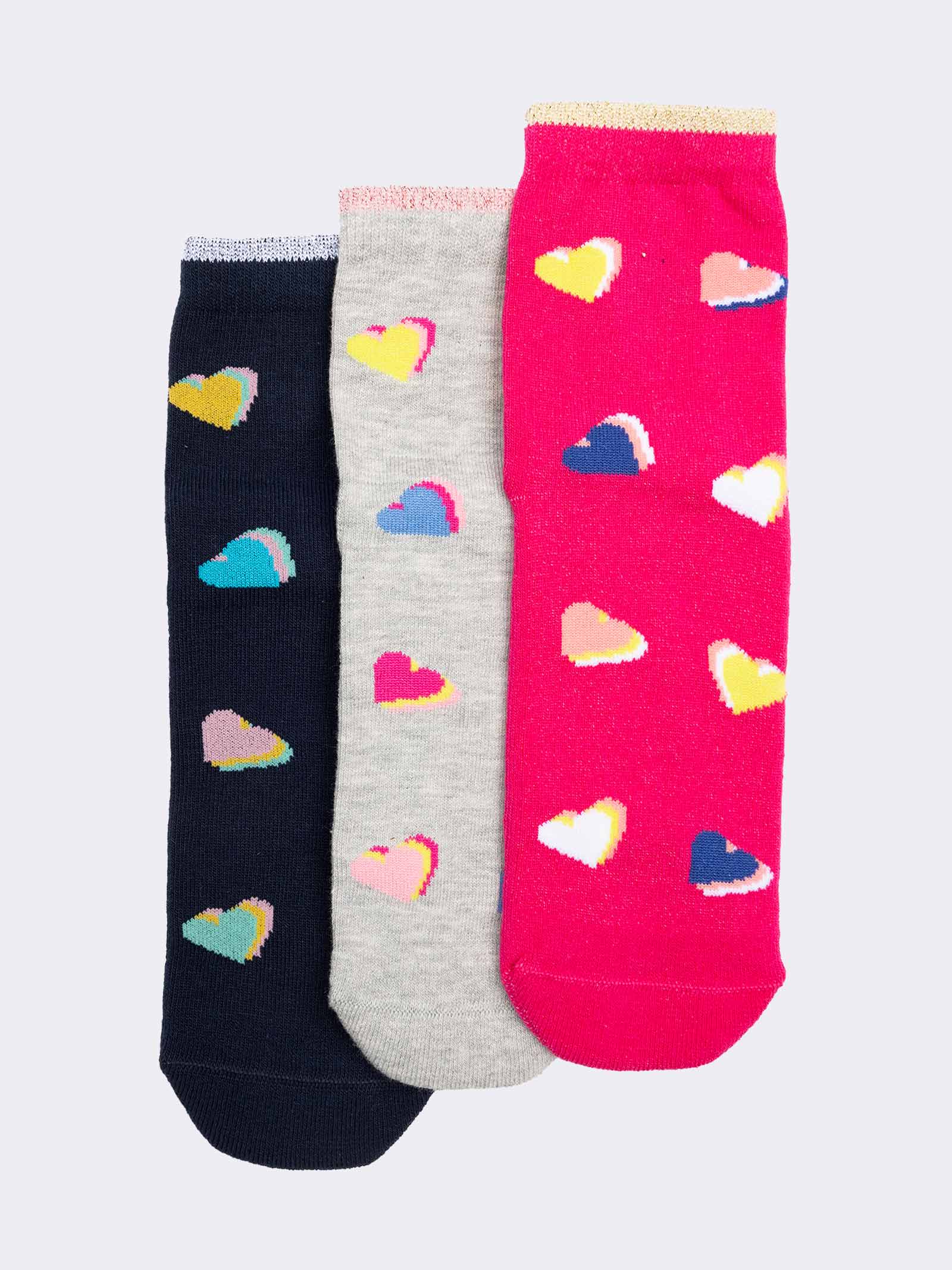 Kinder Rutschfeste Kurzsocken mit Herzmuster - Image 1