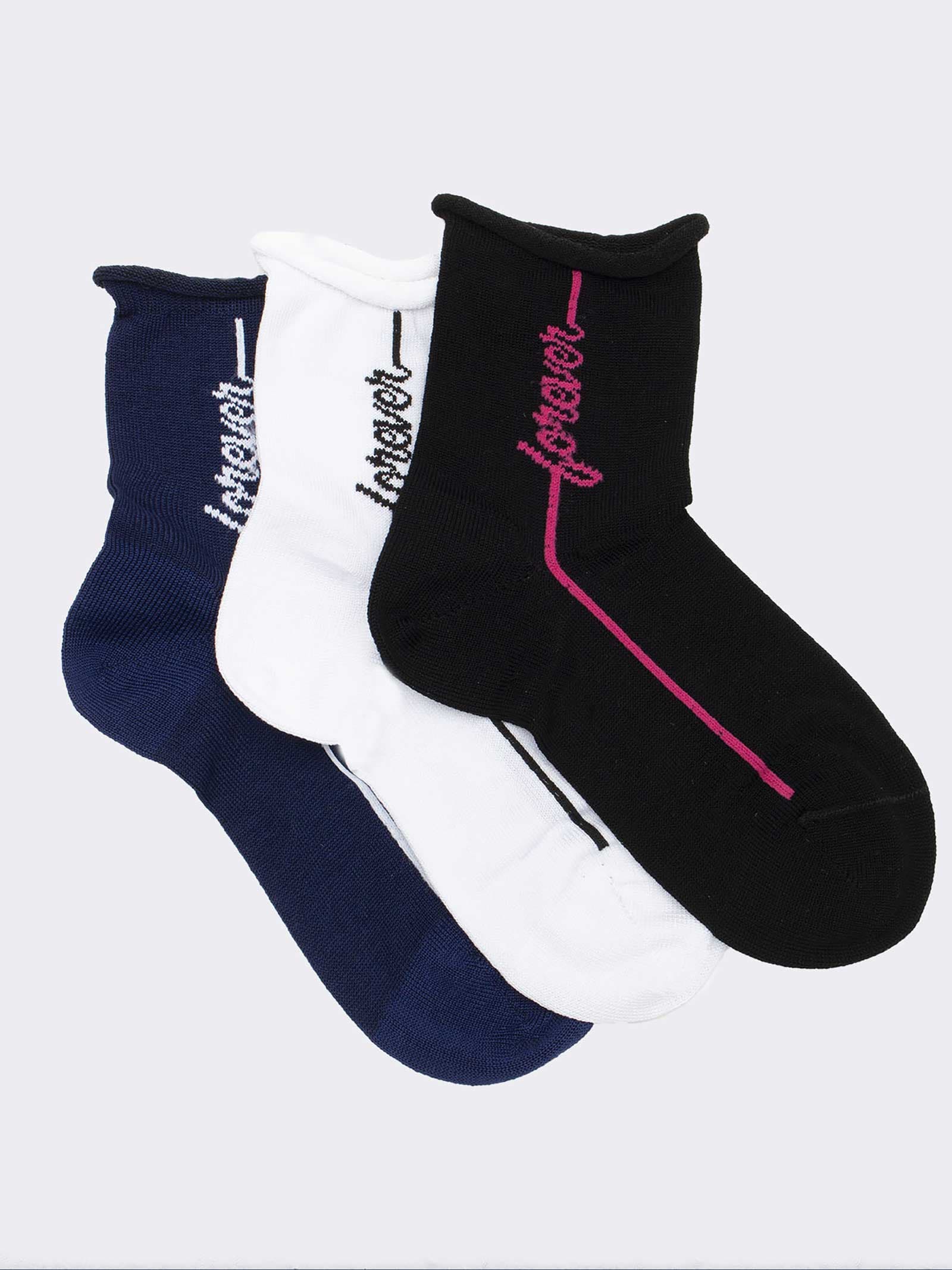 Girls' Patterned Short Socks in Cool Cotton - Modern Summer Design - Image 1