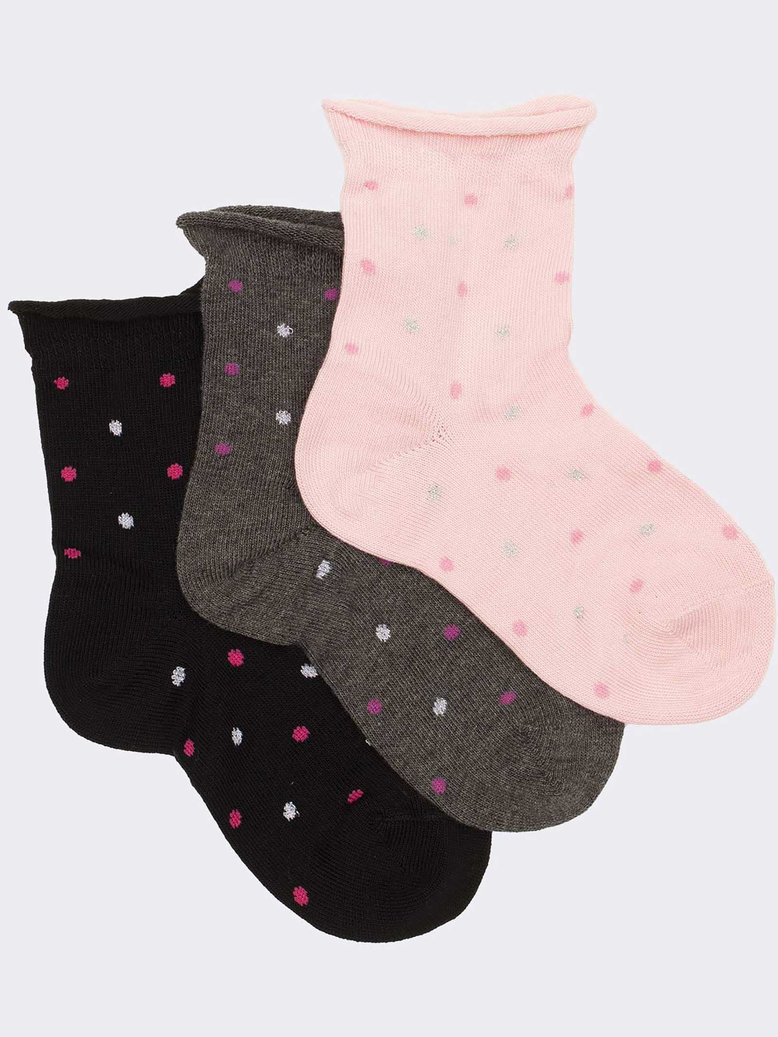 Kurze Kindersocken mit Punktemuster - Image 1