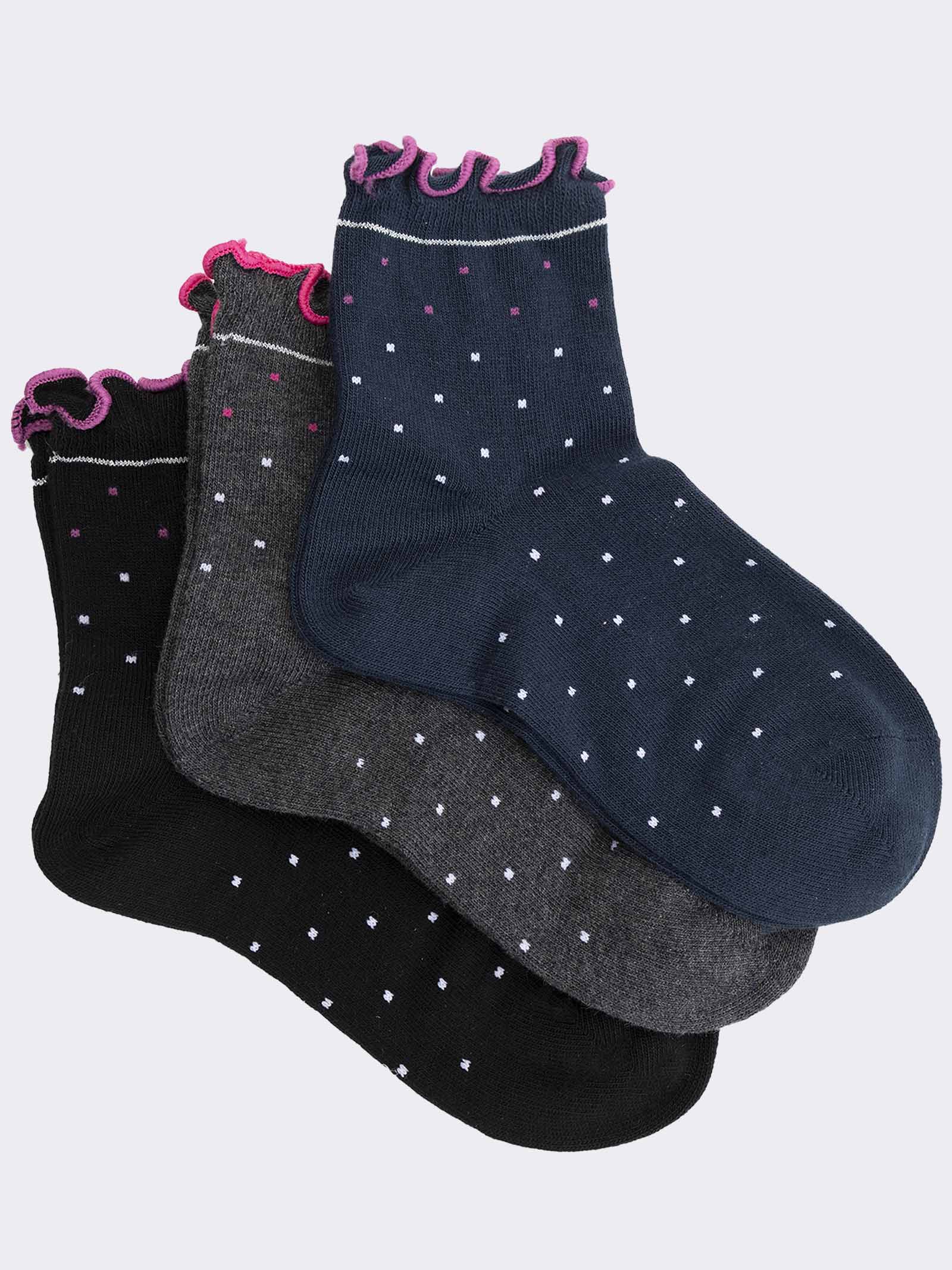 Mädchen Kurze Socken mit Punktemuster - Elegant und Bequem - Image 1