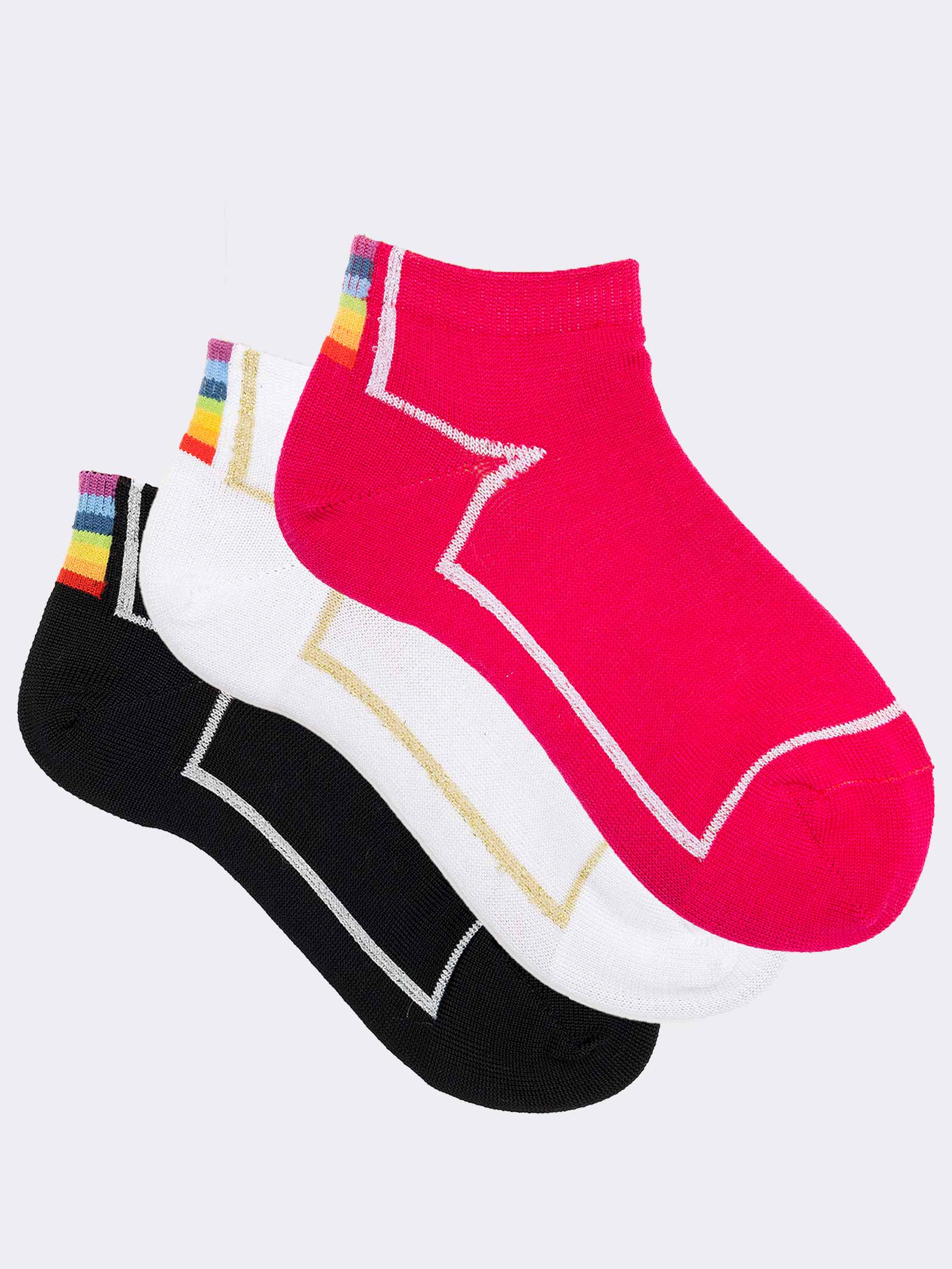 Kinder Sneakersocken mit Fantasiemuster - Buntes Design - Image 1