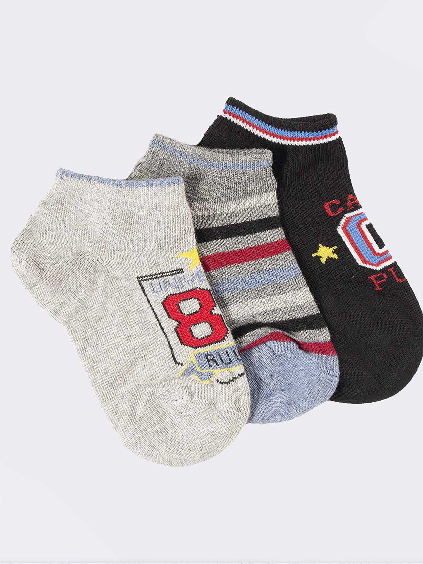 Kids' Patterned Ankle Socks - Sporty and Casual Design - Image 1