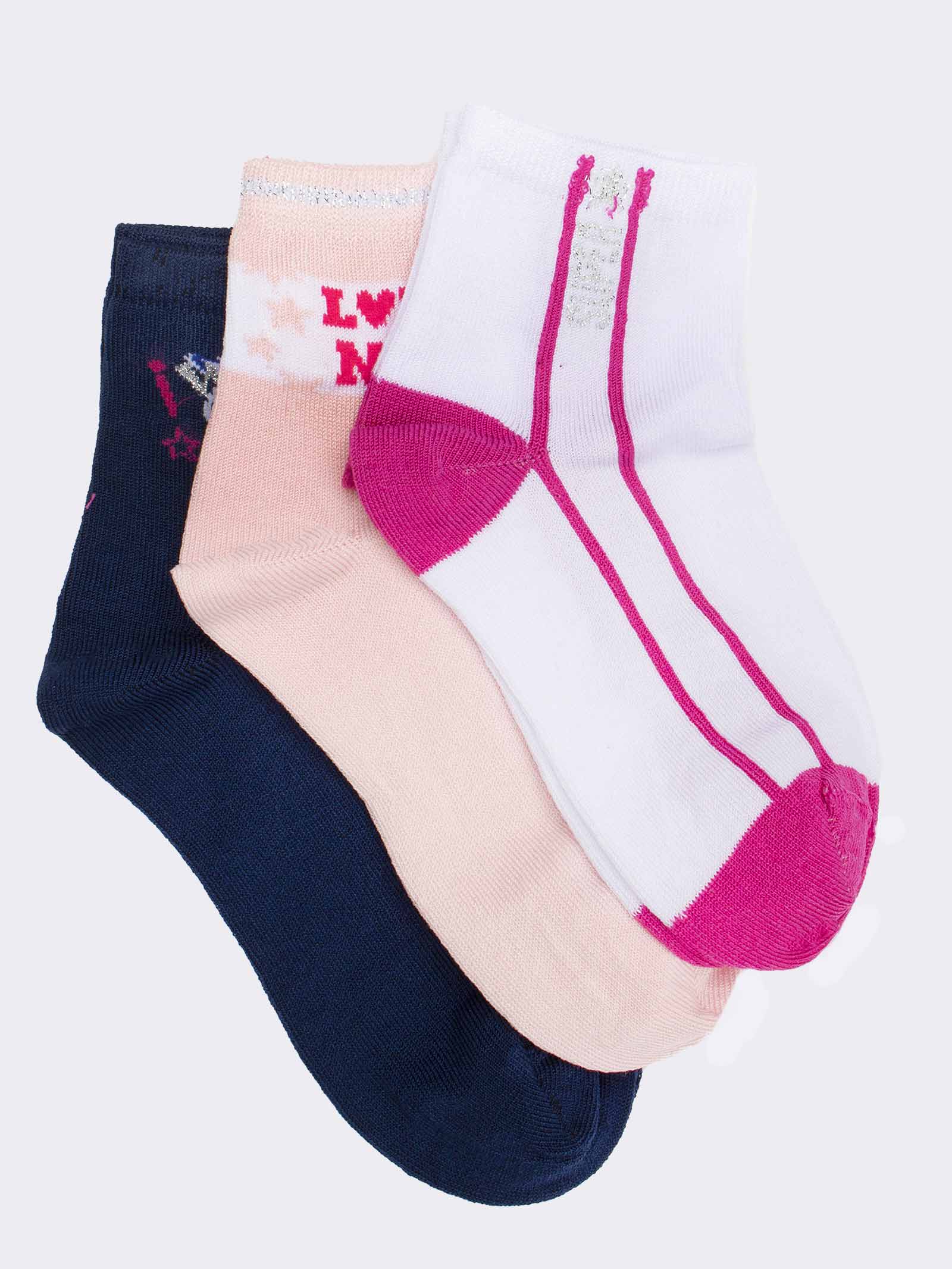 Chaussettes Courtes Fantaisie pour Fille - Design Exclusif en Coton Frais - Image 1