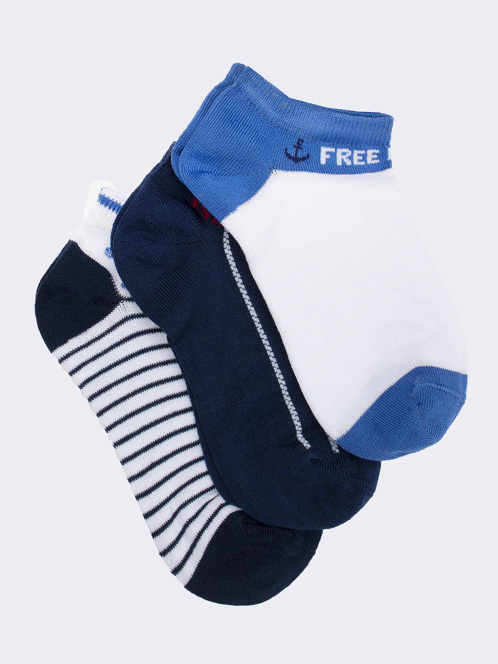 Kids' Nautical Pattern Ankle Socks - Fresh Cotton Summer Socks - Image 1
