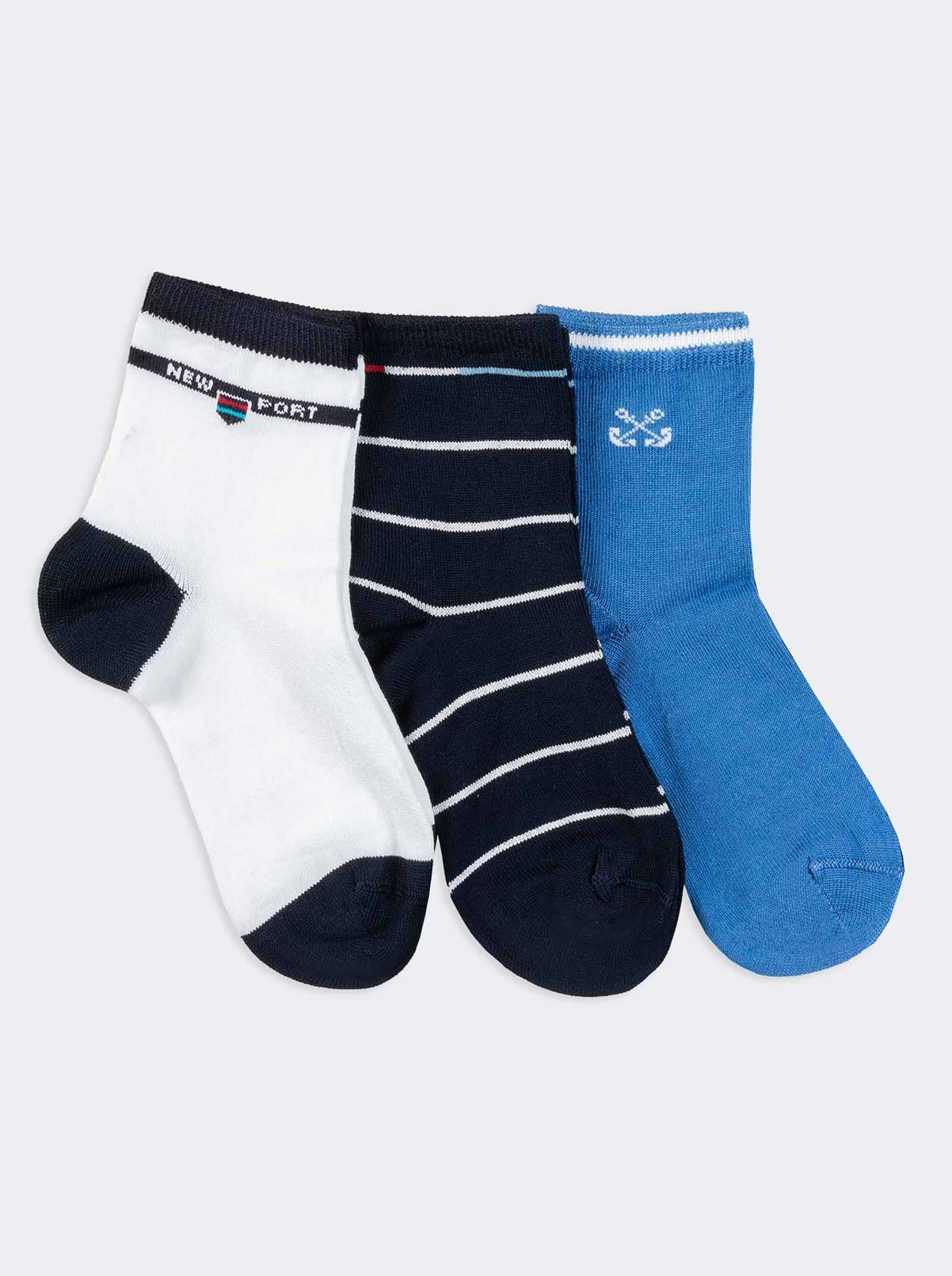 Kinder Kurze Mustersocken - Nautisches Design - Image 1