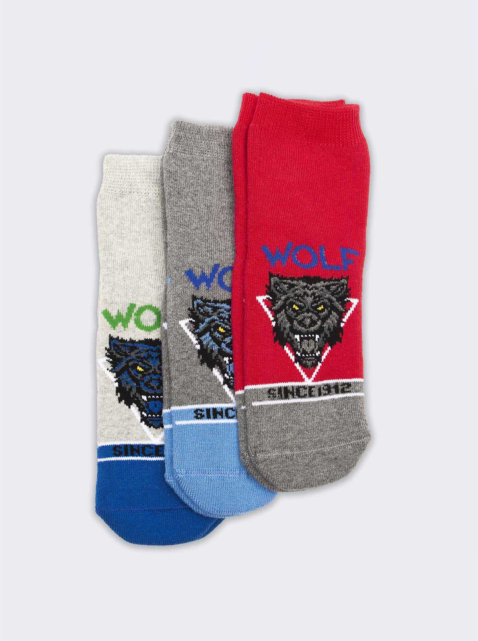 Kids Non-Slip Wolf Pattern Short Socks - Children's Comfort Socks - Image 1