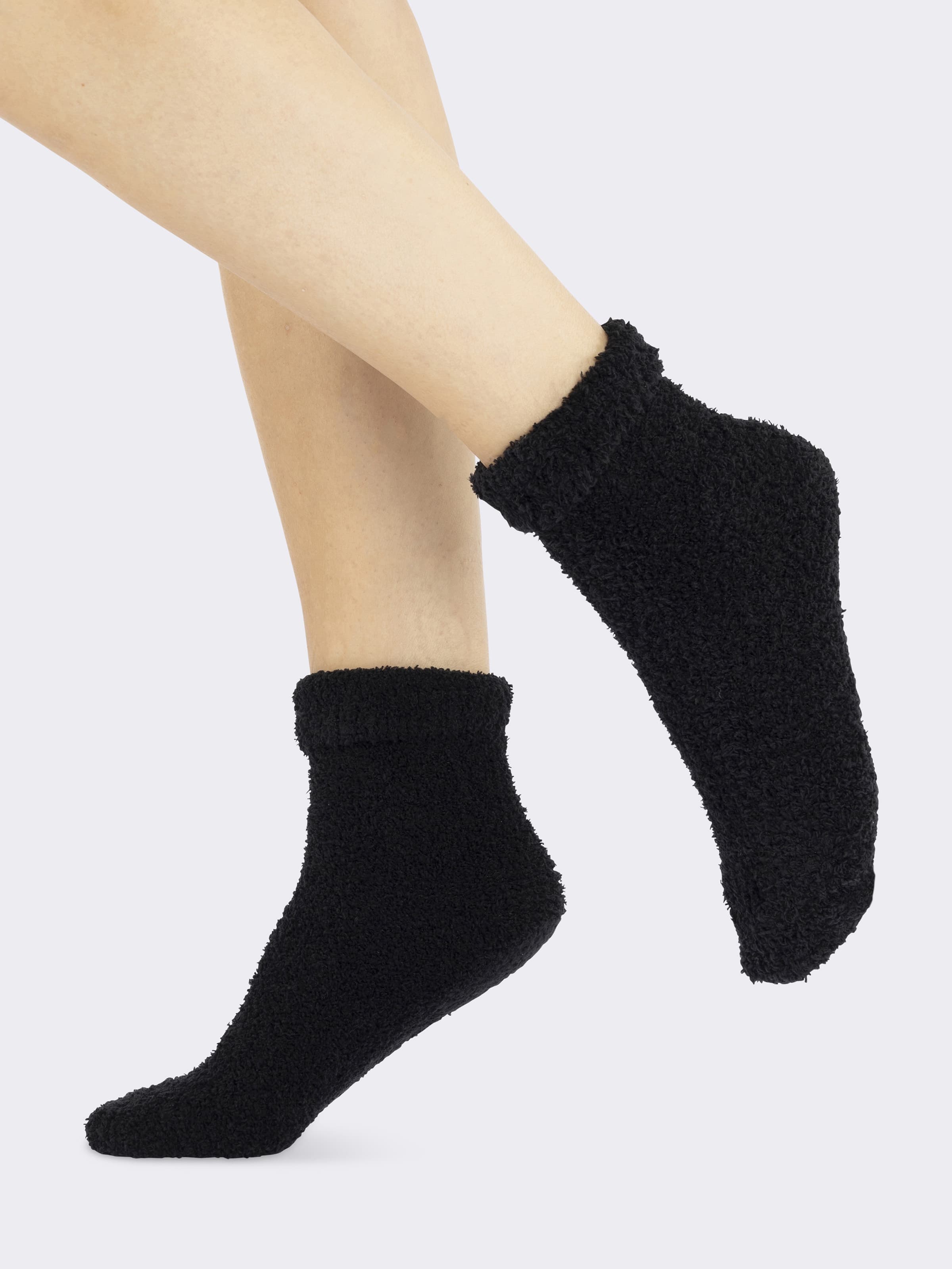 Kurze Damen Frotteesocken mit Umschlag - Weich - Image 2