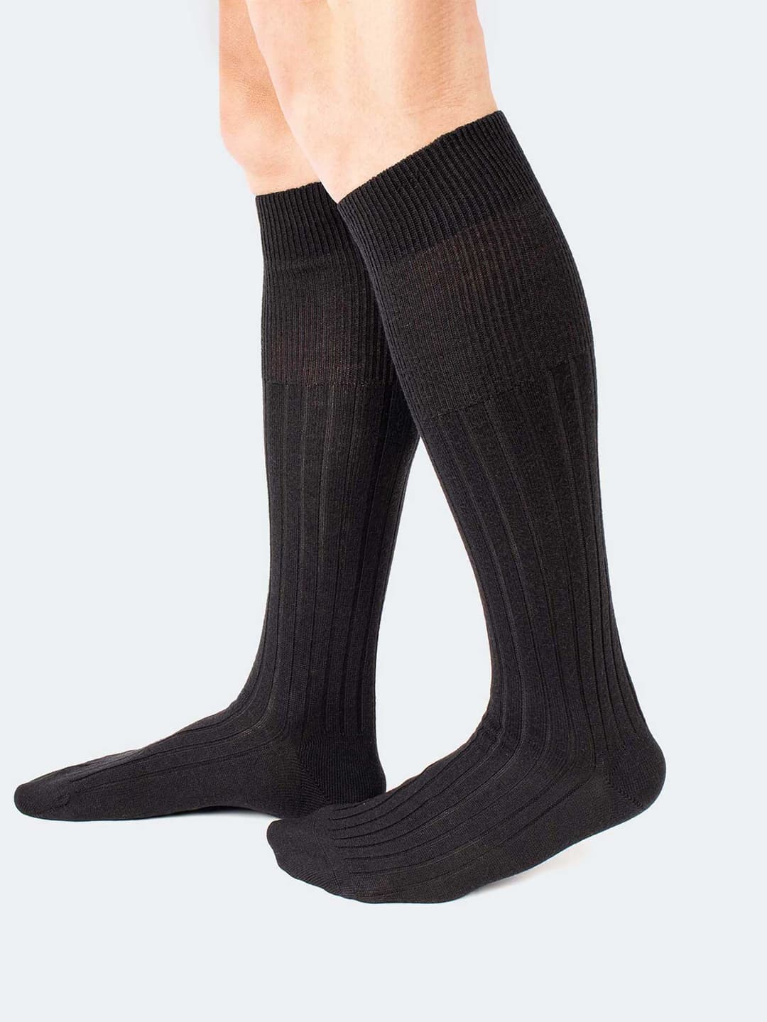 Long Ribbed Socks 100% Pure Lambswool - Made in Italy