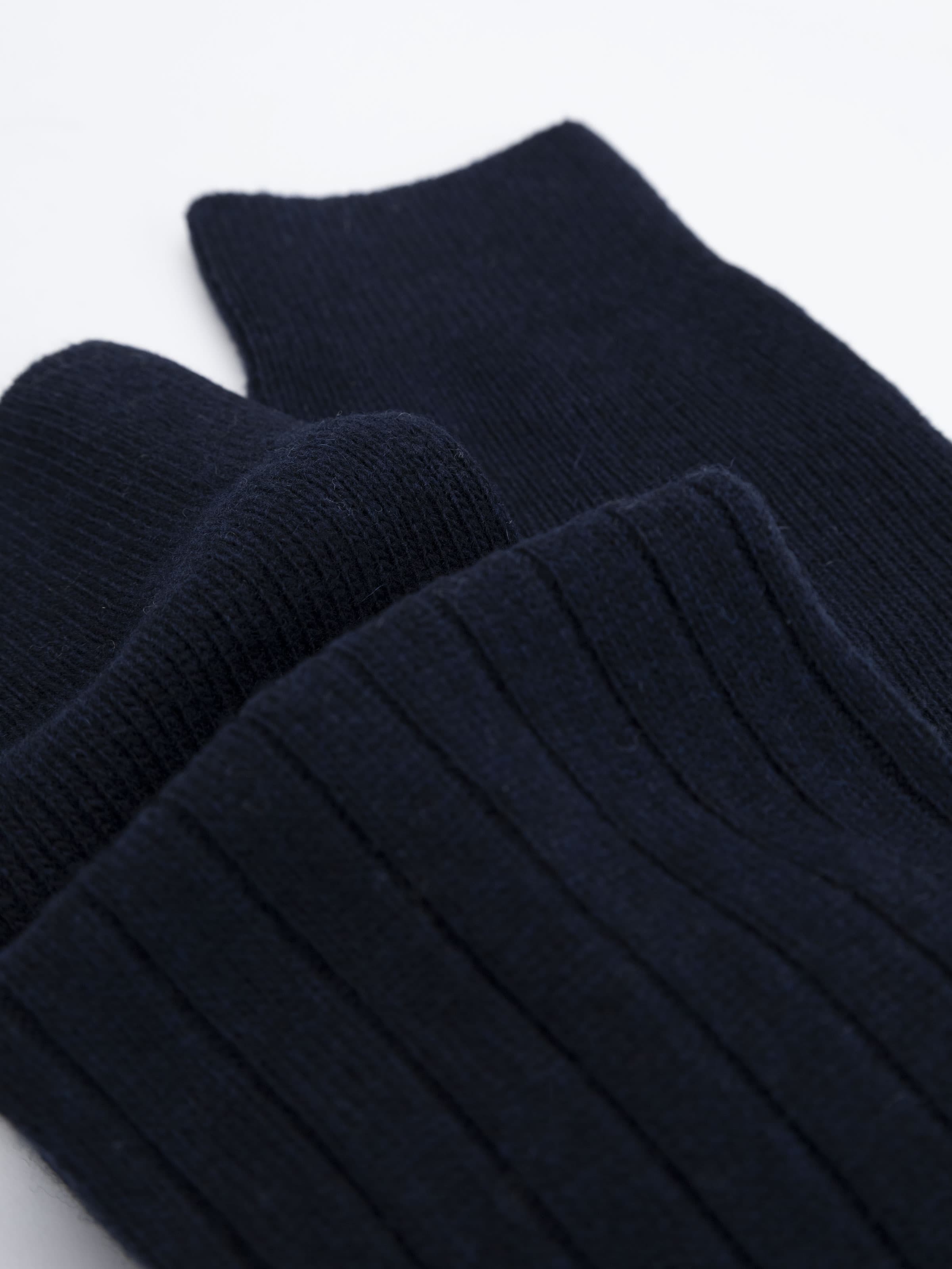 Men's Long Ribbed Cashmere Wool Blend Socks - Made in Italy - Image 2
