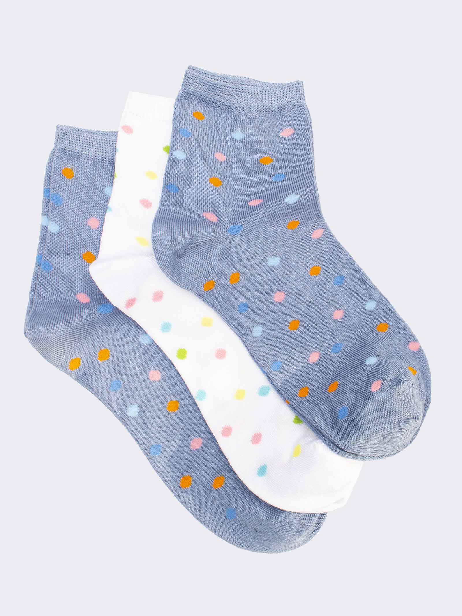 Damen Kurzsocken mit Punktemuster - Lebendiges Modedesign - Image 1