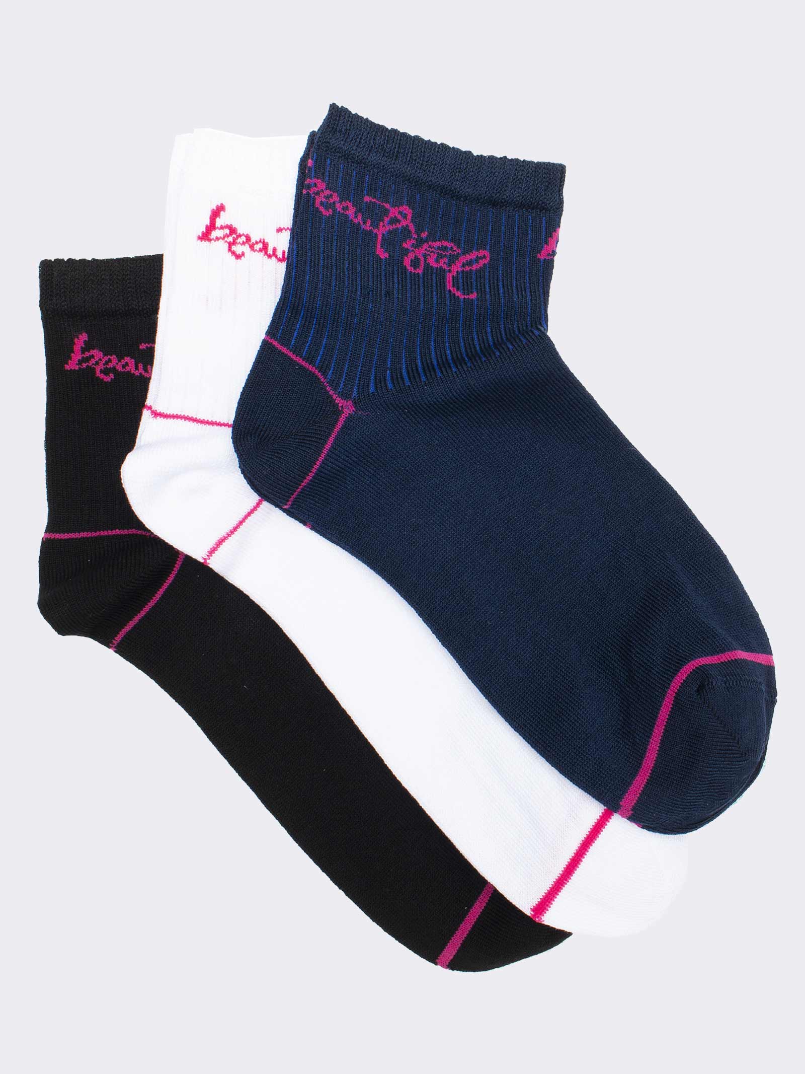 Damen Sommer Knöchelsocken mit Fantasiemuster - Image 1