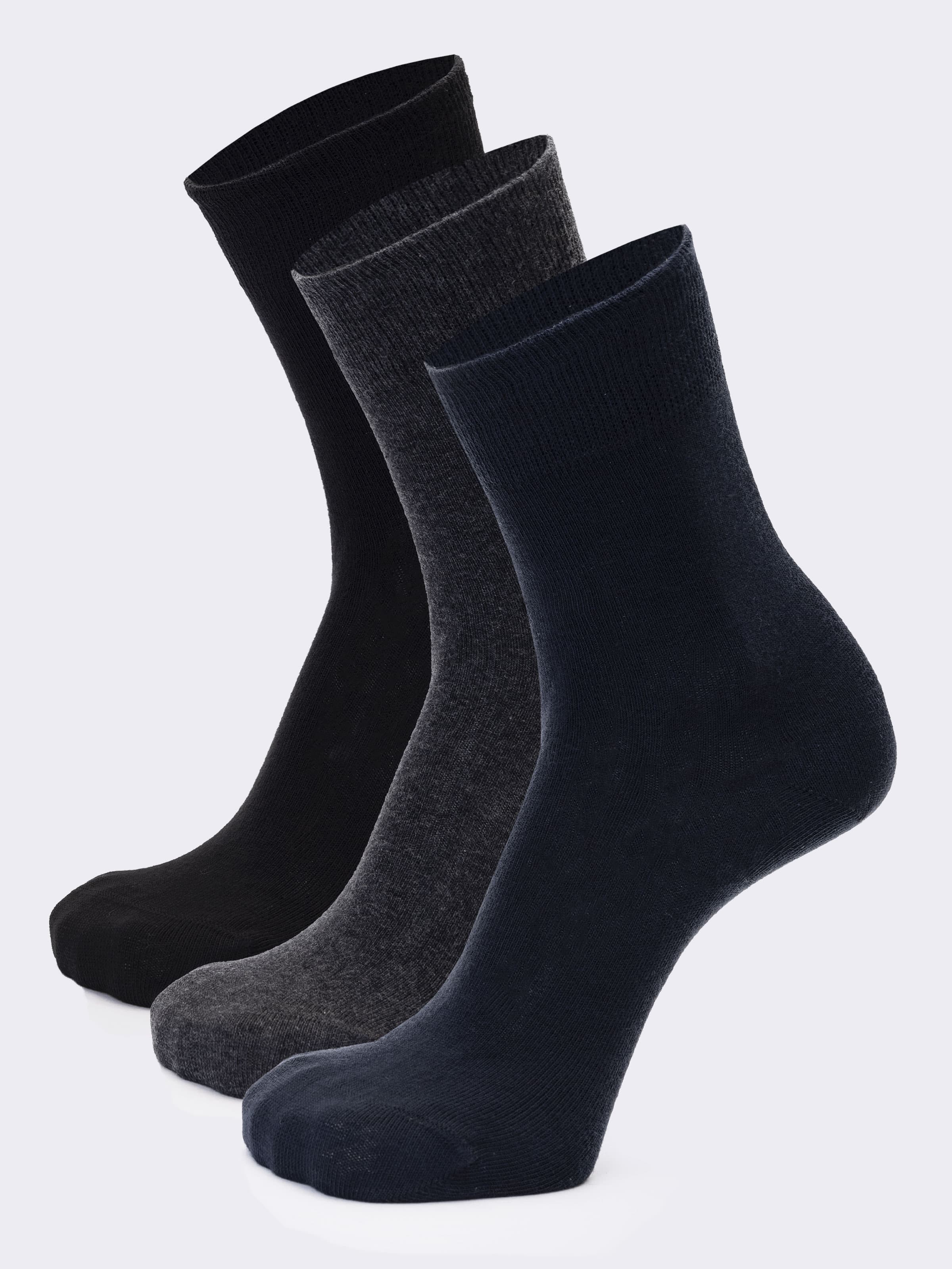 3-Pack Men's Short Warm Cotton Socks - Made in Italy - Image 2