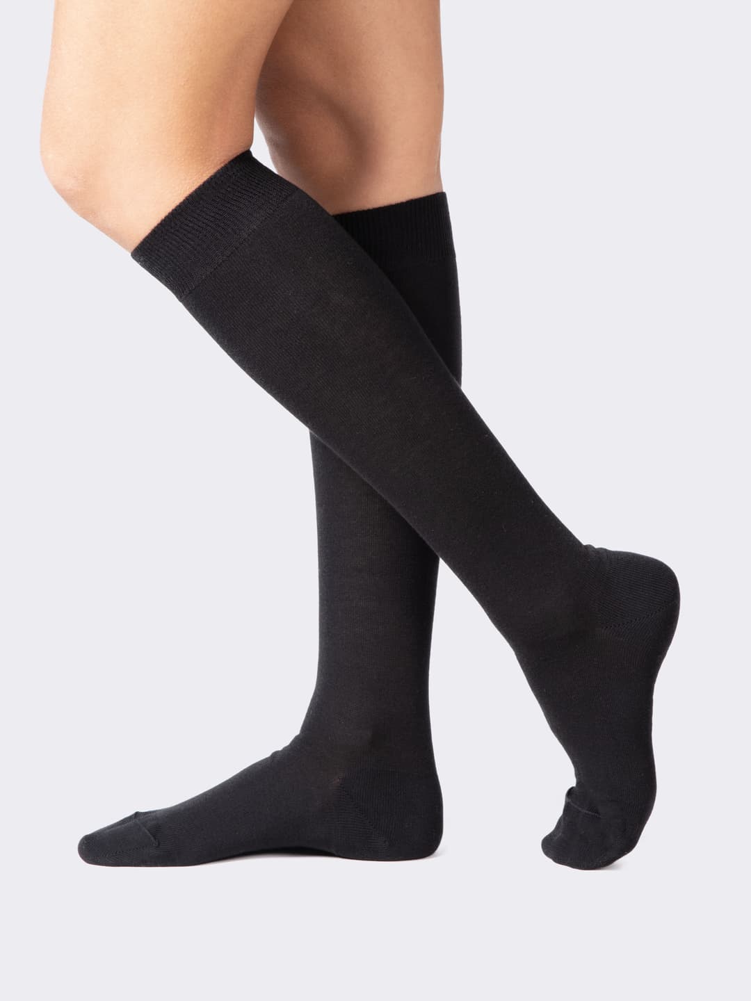 Acheter Chaussettes Longues En Coton Biologique Pour Femmes, Bas Solides, Chauds, Cuisses Hautes, Dames, Filles, Mode De Rue, Jeunes, Décontractées, Chaussettes Aux Genoux, Harajuku