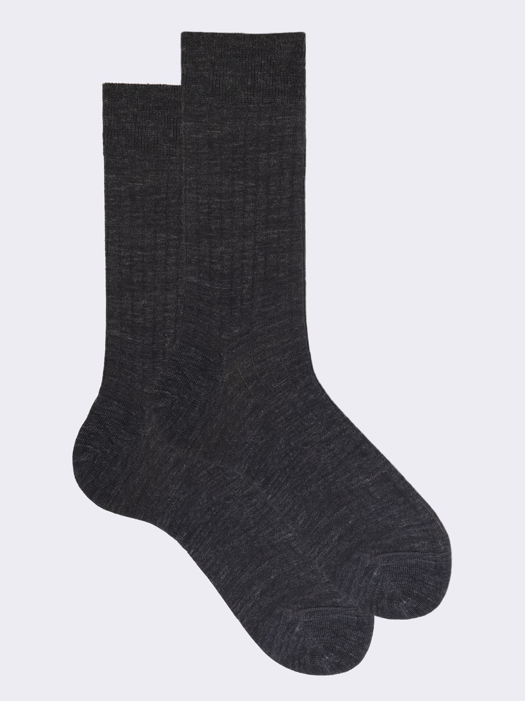 Calze corte costa larga in lana elasticizzata - Made in Italy