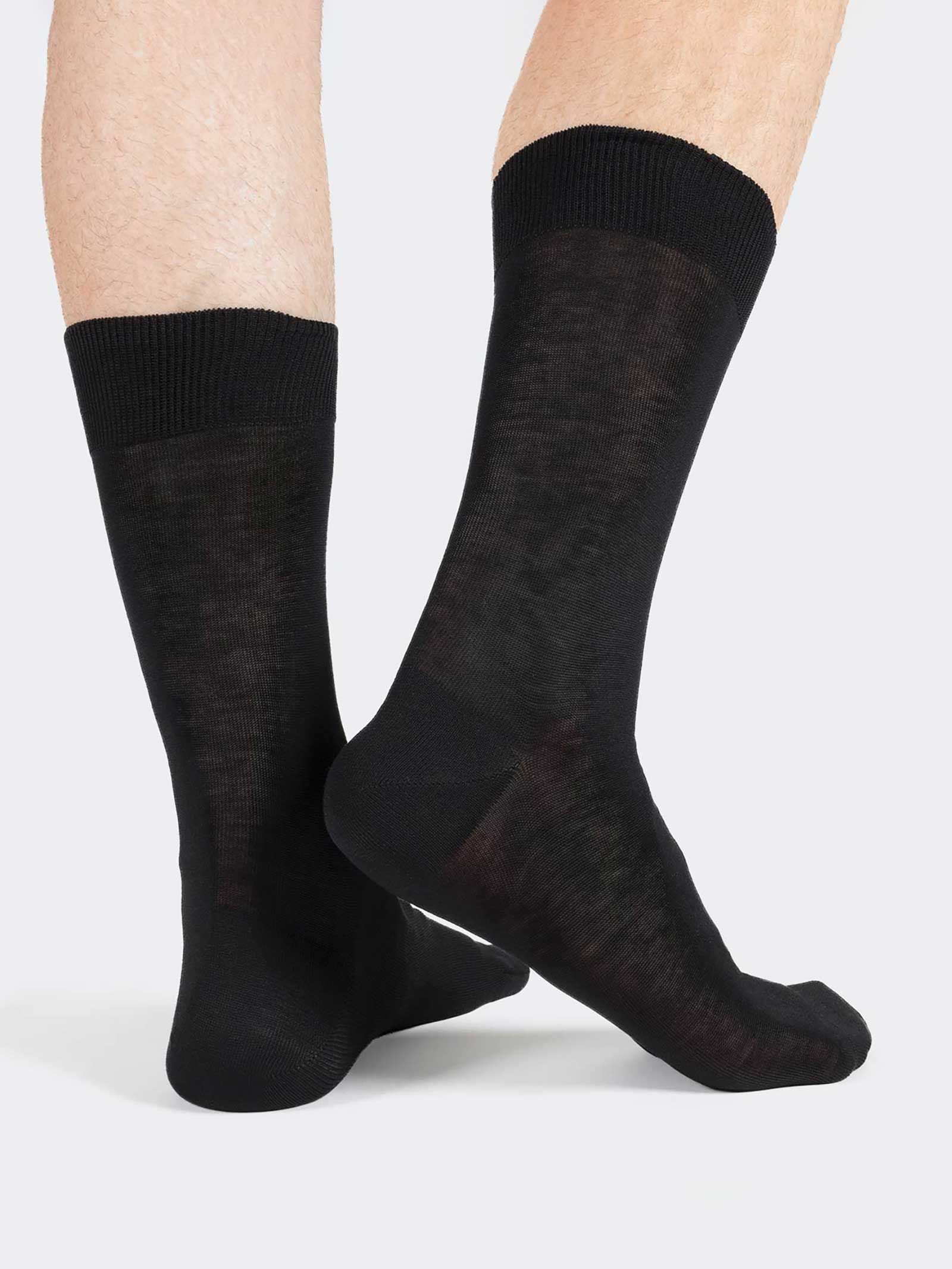 Calcetines cortos lisos en 100% algodón Filo di Scozia - Made in Italy - Image 2