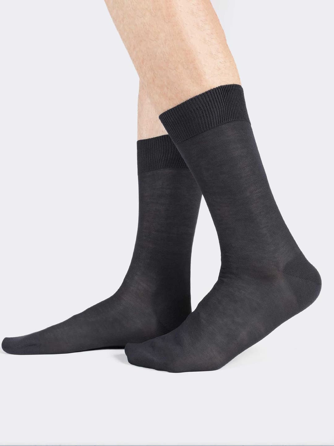 Smooth Short Socks in 100% Lisle Thread Cotton - Made in Italy