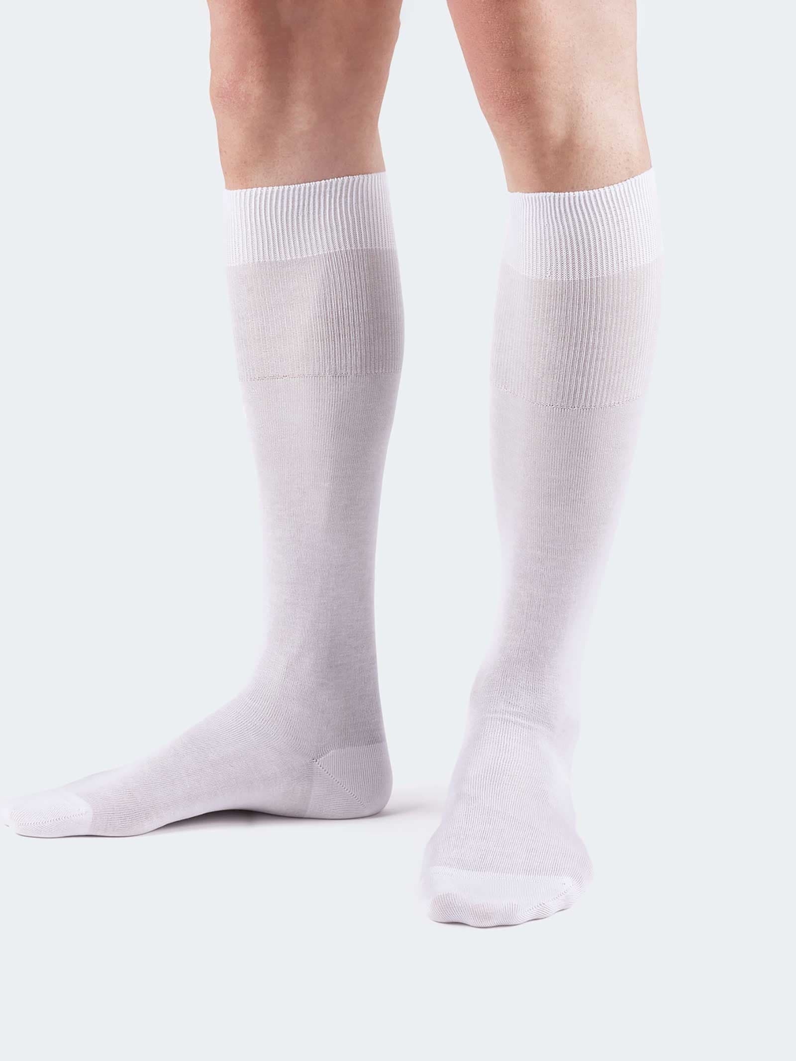 Men's Long Socks 100% Lisle Thread Cotton - Made in Italy - Image 1