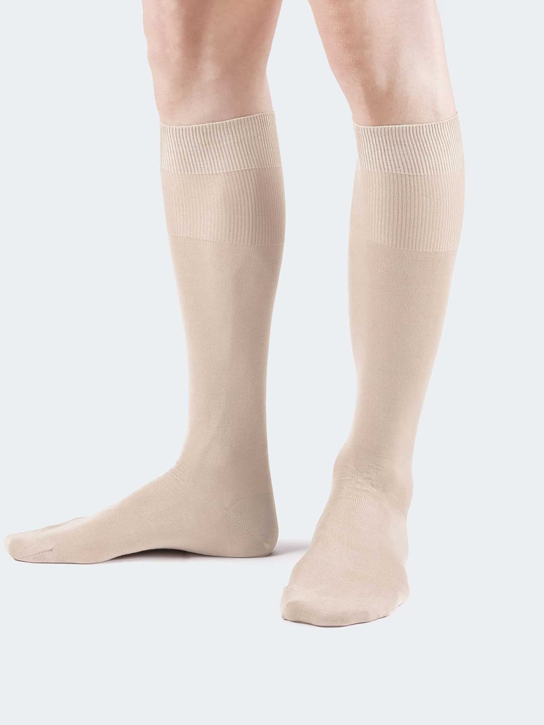 Men's Long Socks 100% Lisle Thread Cotton - Made in Italy