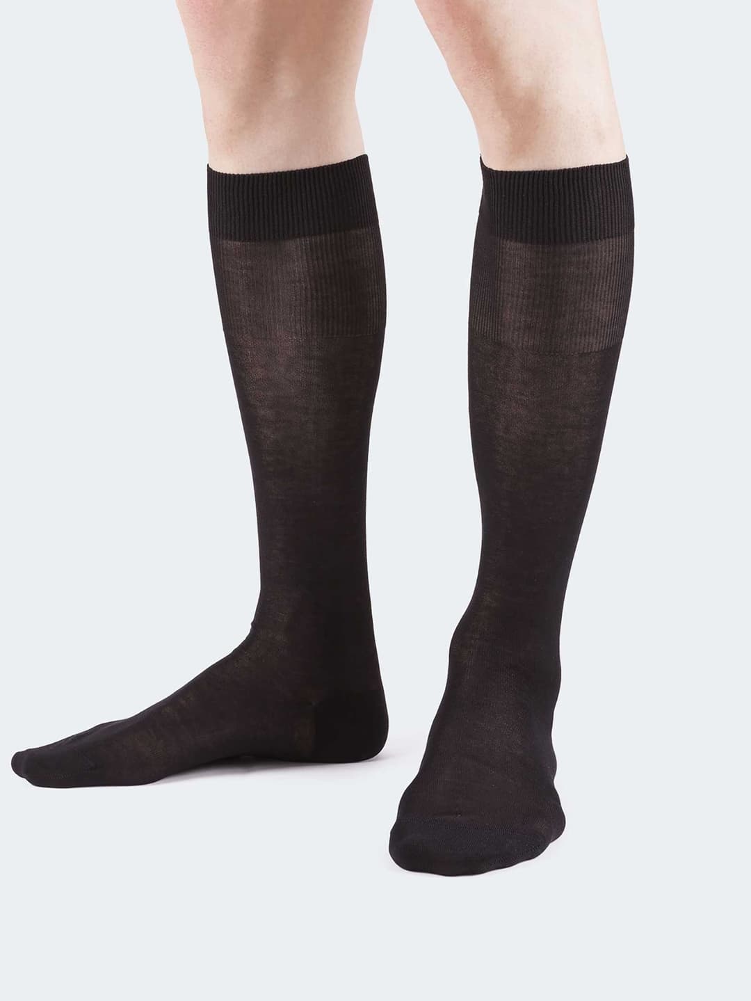 Men's Long Socks 100% Lisle Thread Cotton - Made in Italy