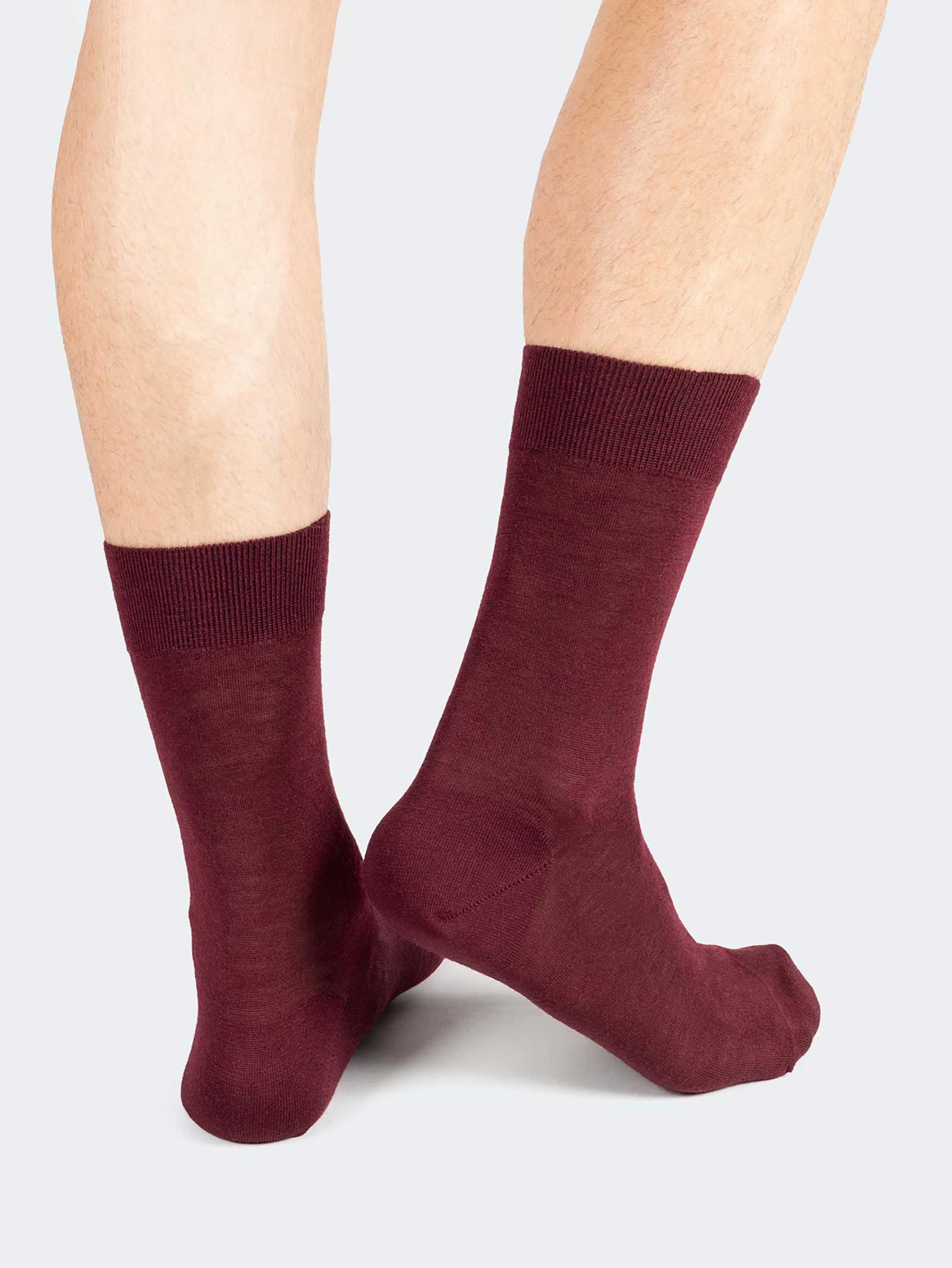 Men's Merino Wool and Silk Dress Socks - Made in Italy - Image 2