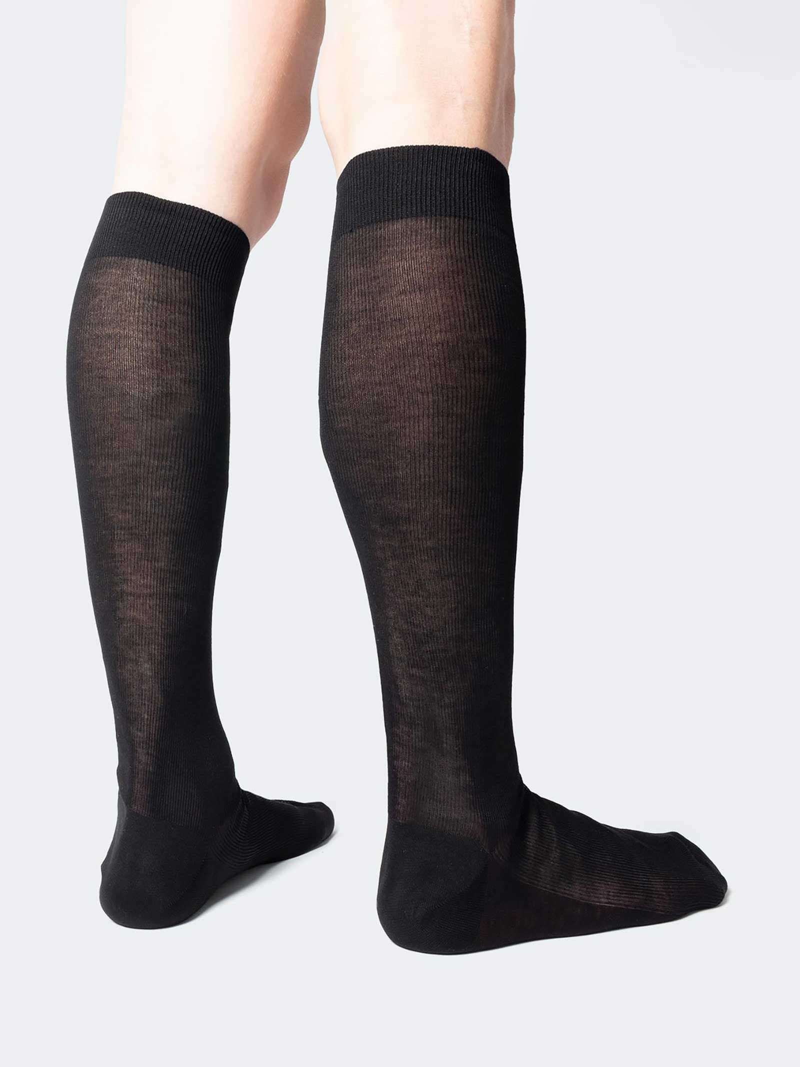 Lange Rippenstrümpfe 1:1, 100% Baumwolle fil d'Écosse - Made in Italy - Image 2