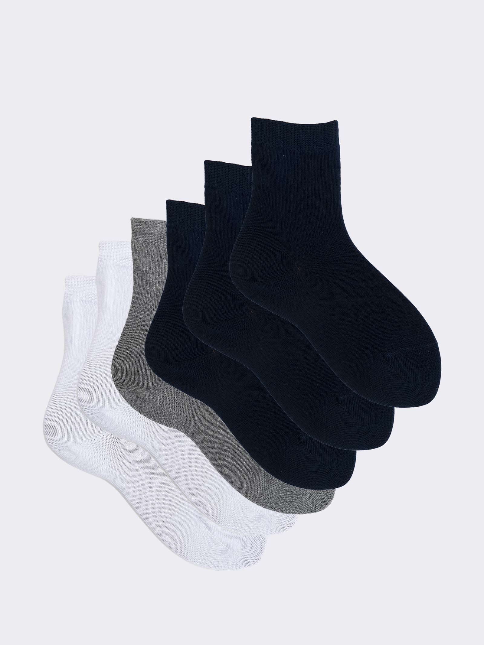 Sechs Paar klassische kurze Kindersocken aus warmer Baumwolle - Image 1