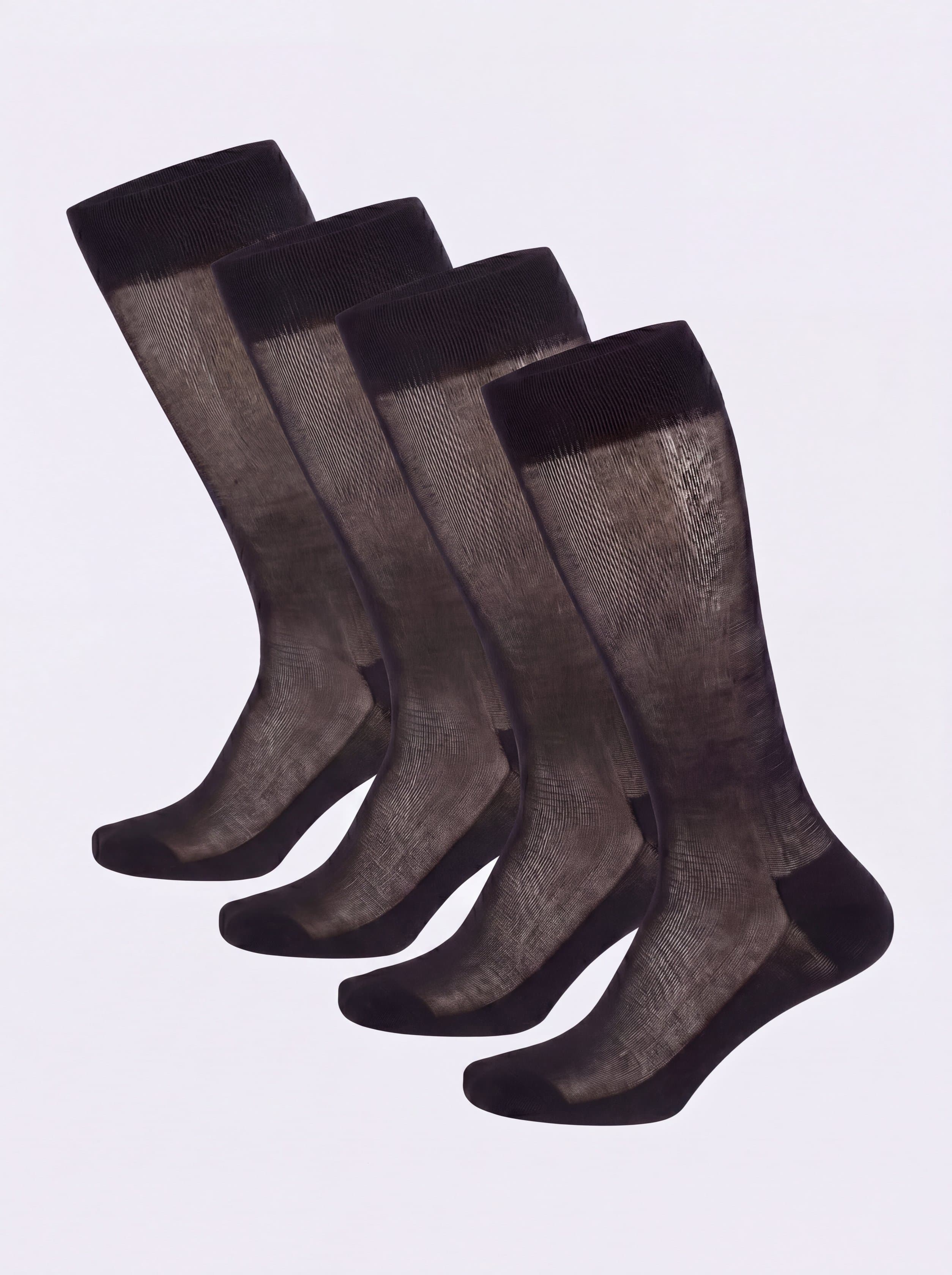Ciocca Caja de Regalo 4 Pares Calcetines Largos Chiffon 100% Algodón Escocés - Image 1