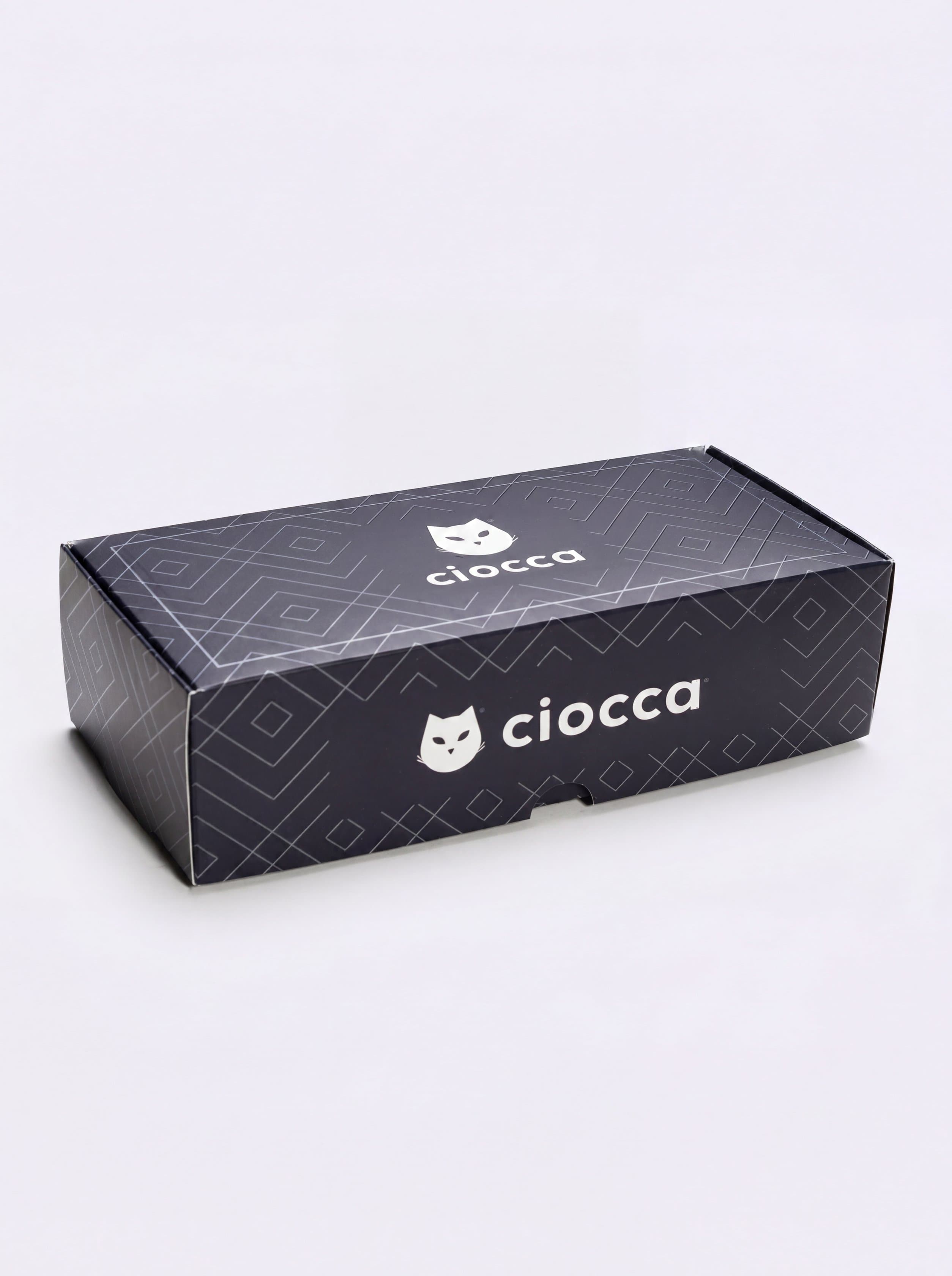 Ciocca Caja de Regalo 4 Pares Calcetines Largos Chiffon 100% Algodón Escocés - Image 5