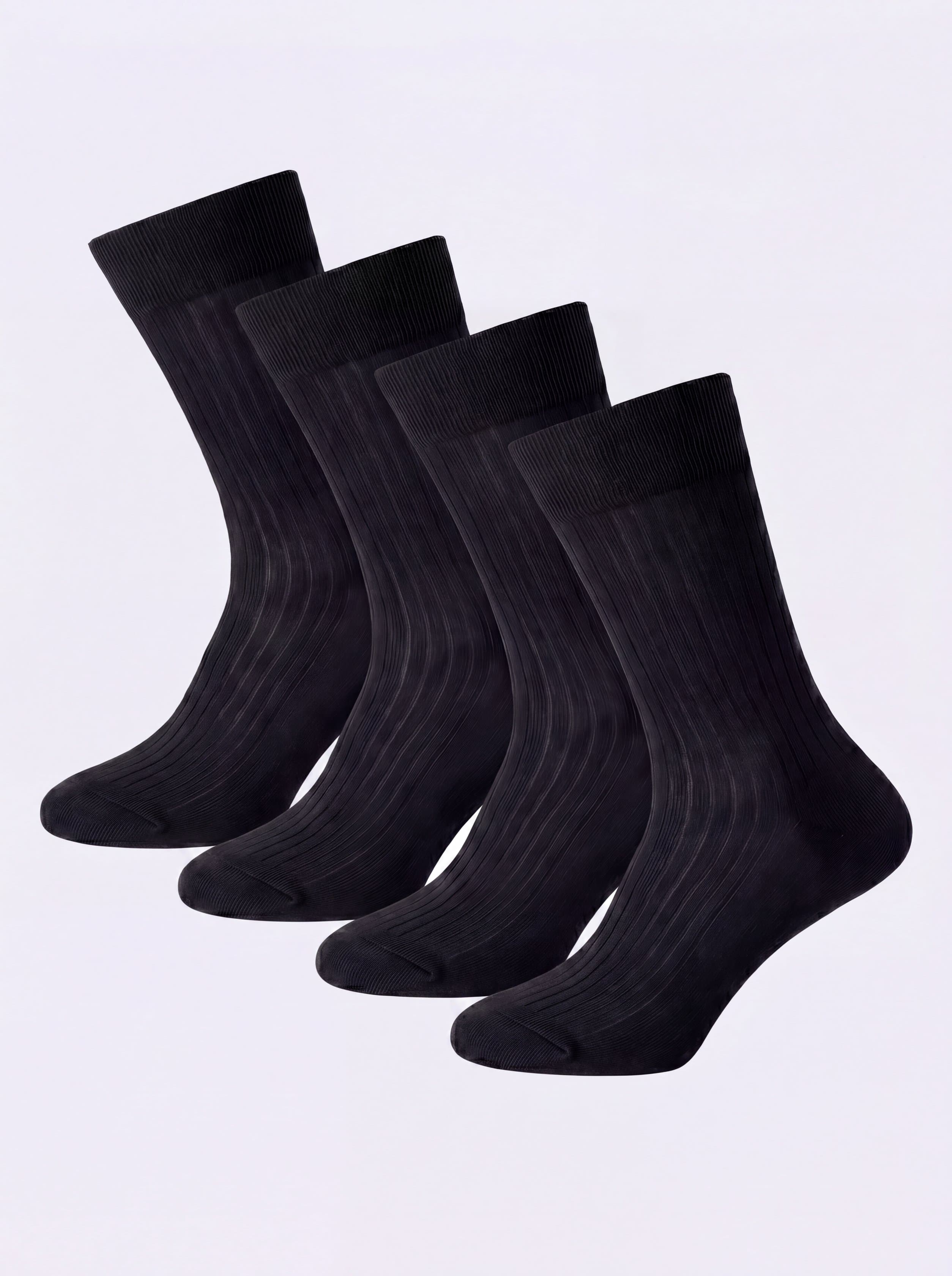 Geschenkbox 4 Paar Kurze Gerippte Socken fil d'Écosse – Made in Italy